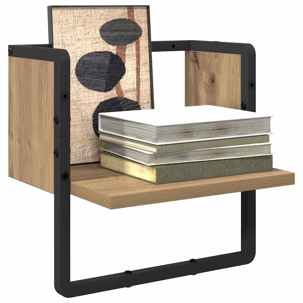 Wandplank Ambachtelijk eiken 30 x 25 x 30 cm Bewerkt hout is nu te koop bij PeponiXL, paradijselijk wonen!