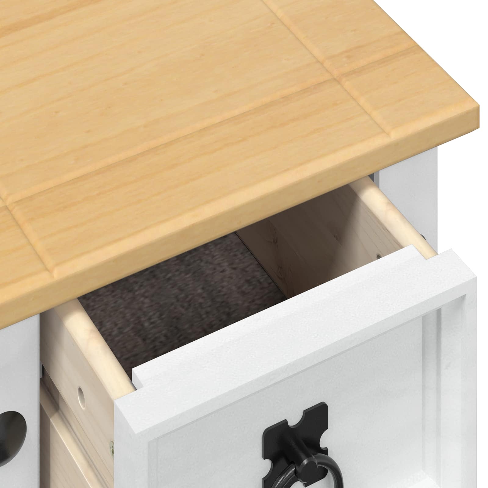 Plantenstandaard Wit 30 x 30 x 73 cm Massief grenenhout is nu te koop bij PeponiXL, paradijselijk wonen!