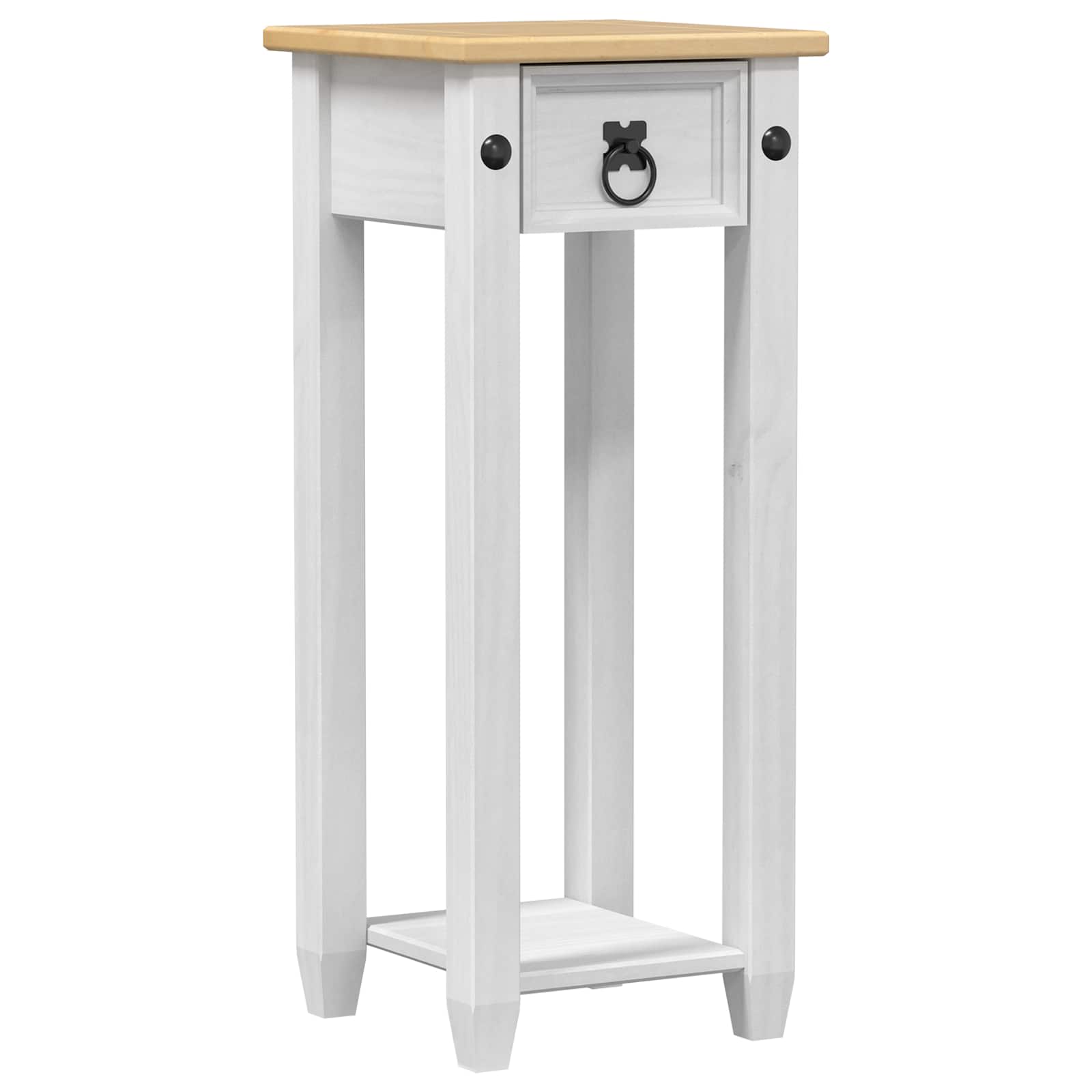 Plantenstandaard Wit 30 x 30 x 73 cm Massief grenenhout is nu te koop bij PeponiXL, paradijselijk wonen!