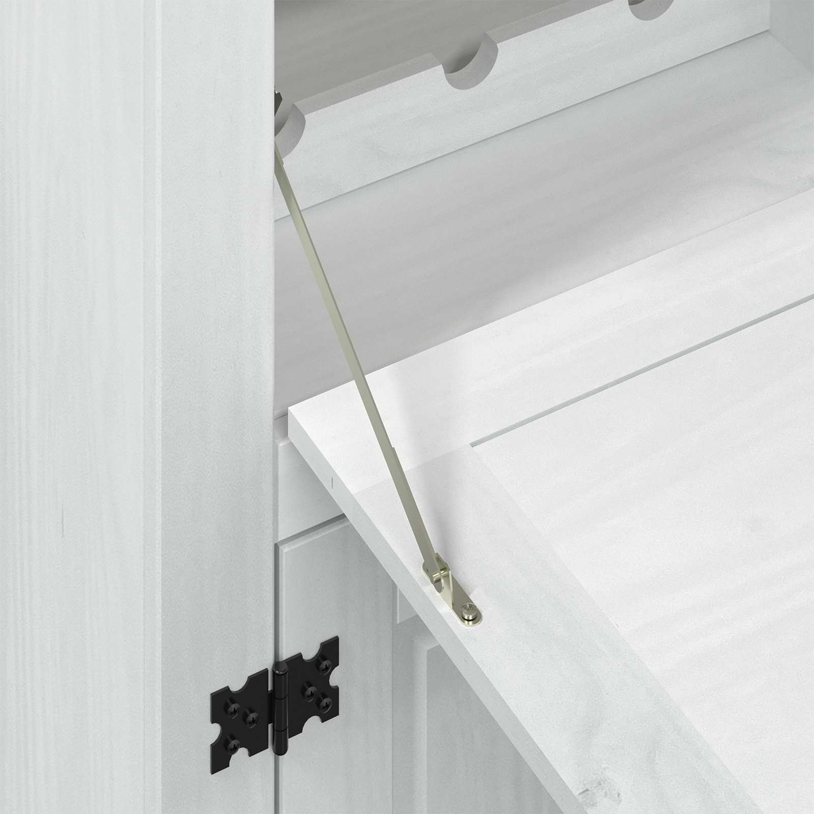 Wijnkast Wit 97 x 45 x 114 cm Massief grenenhout is nu te koop bij PeponiXL, paradijselijk wonen!