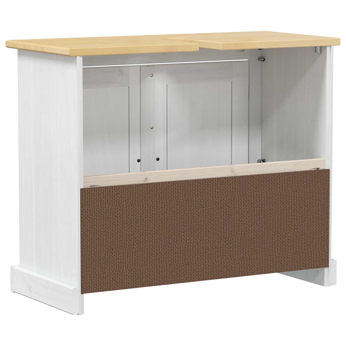 Wastafelkast met plank Wit 73 x 33 x 60 cm Massief grenenhout is nu te koop bij PeponiXL, paradijselijk wonen!