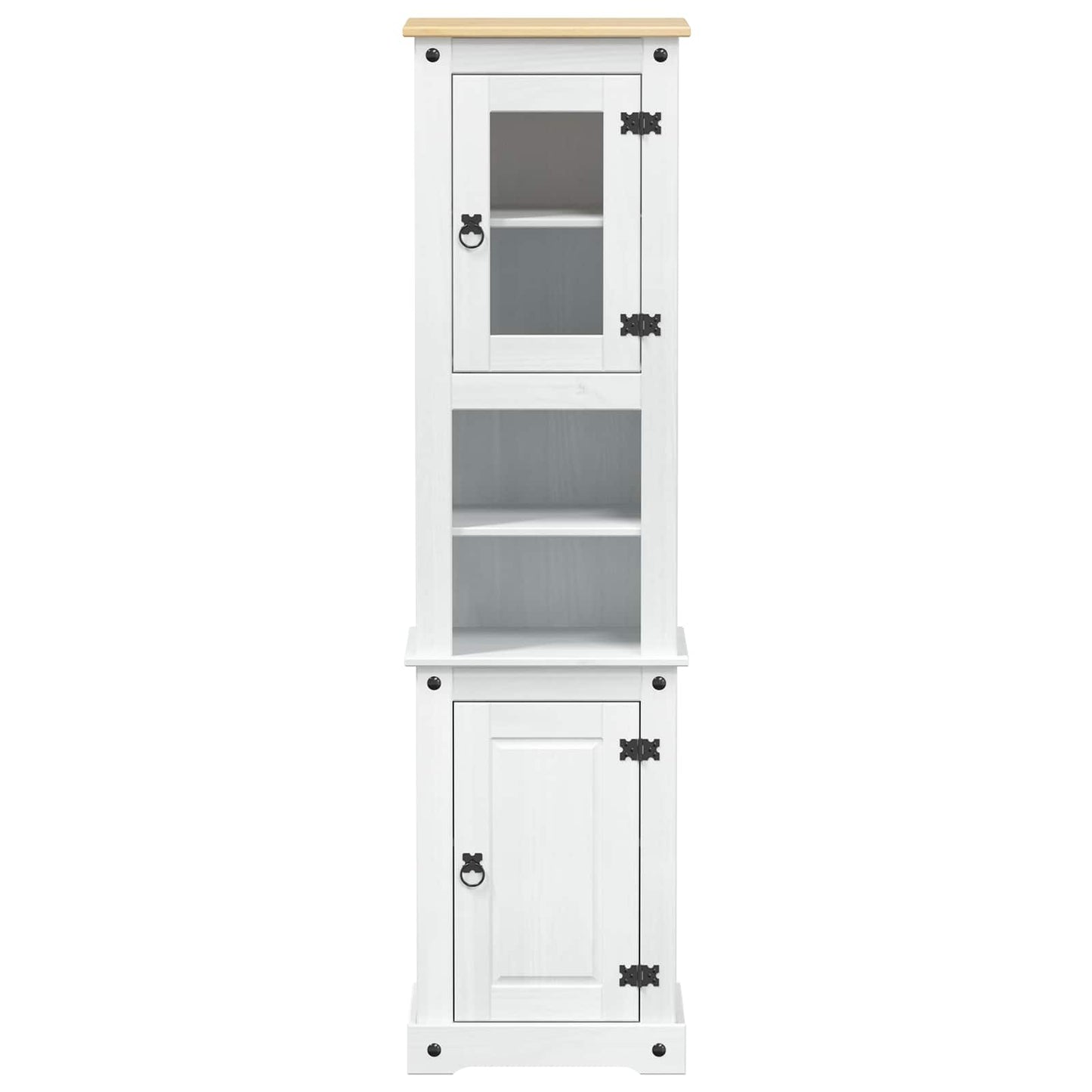 Badkamerkast met plank Wit 50 x 40 x 185 cm Massief grenenhout is nu te koop bij PeponiXL, paradijselijk wonen!