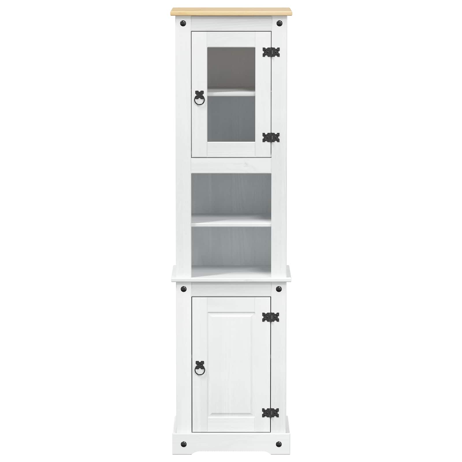 Badkamerkast met plank Wit 50 x 40 x 185 cm Massief grenenhout is nu te koop bij PeponiXL, paradijselijk wonen!
