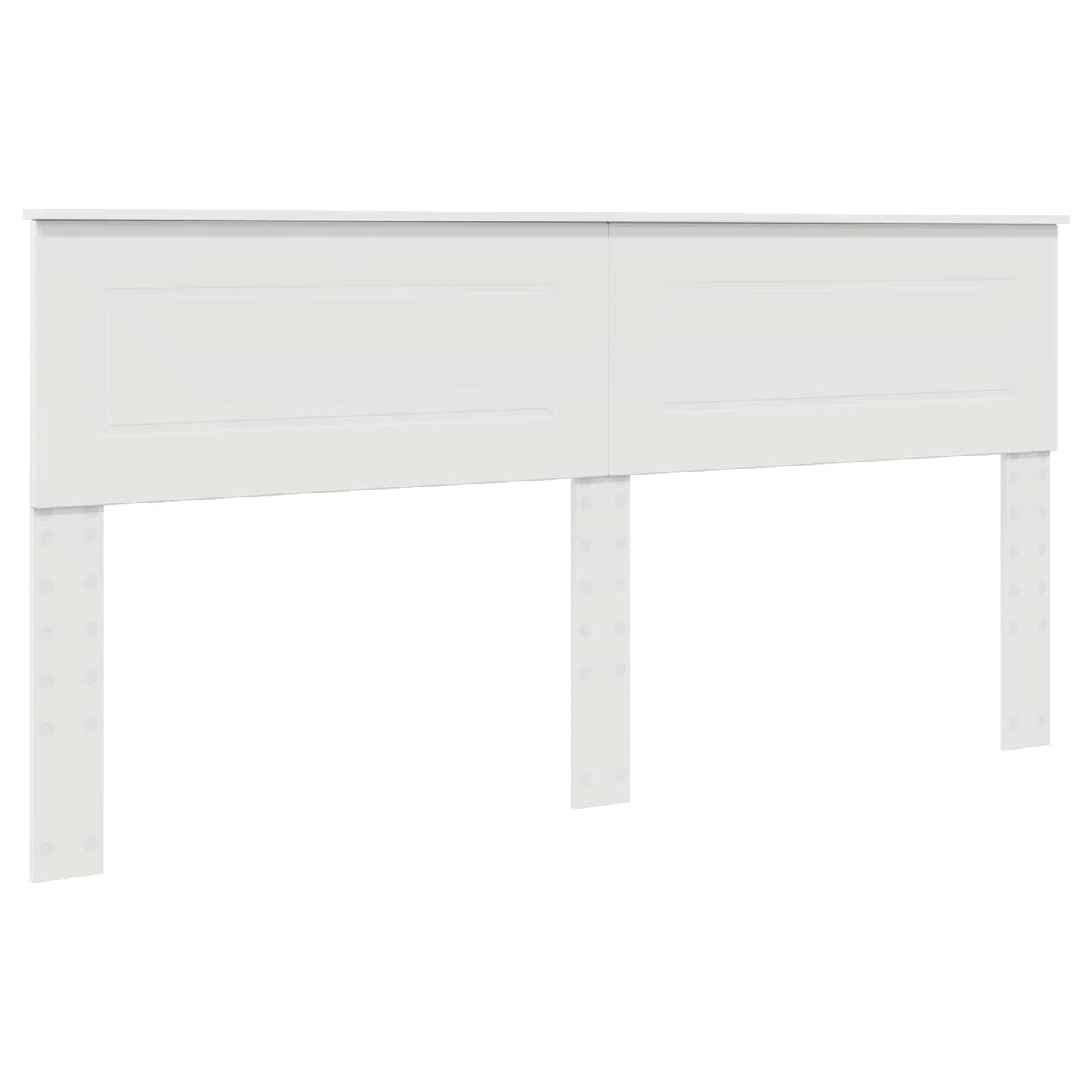 Bedframe met hoofdeinde Wit 200 x 200 cm Bewerkt hout is nu te koop bij PeponiXL, paradijselijk wonen!