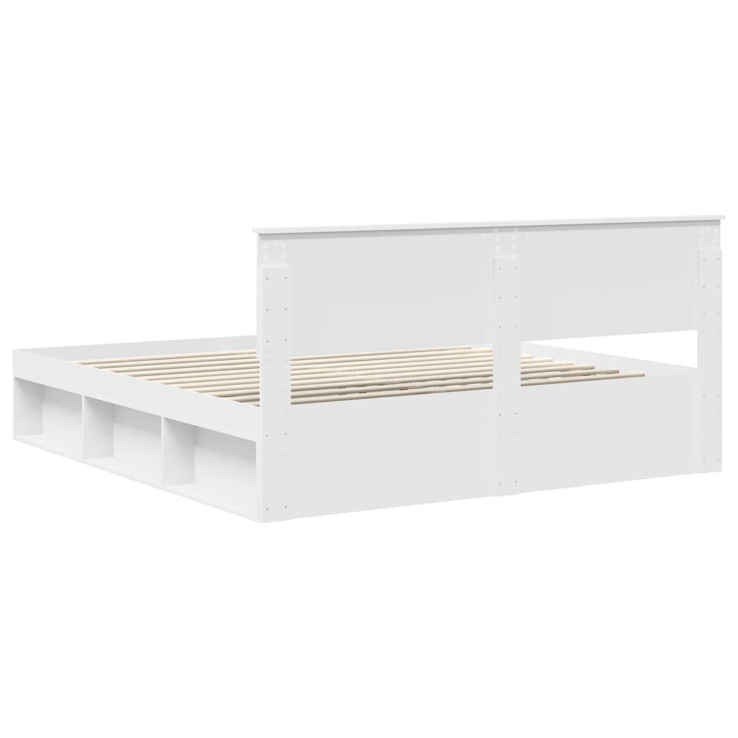 Bedframe met hoofdeinde Wit 180 x 200 cm Bewerkt hout is nu te koop bij PeponiXL, paradijselijk wonen!