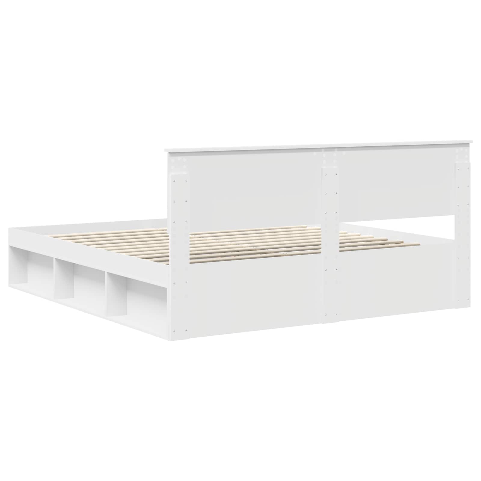 Bedframe met hoofdeinde Wit 180 x 200 cm Bewerkt hout is nu te koop bij PeponiXL, paradijselijk wonen!