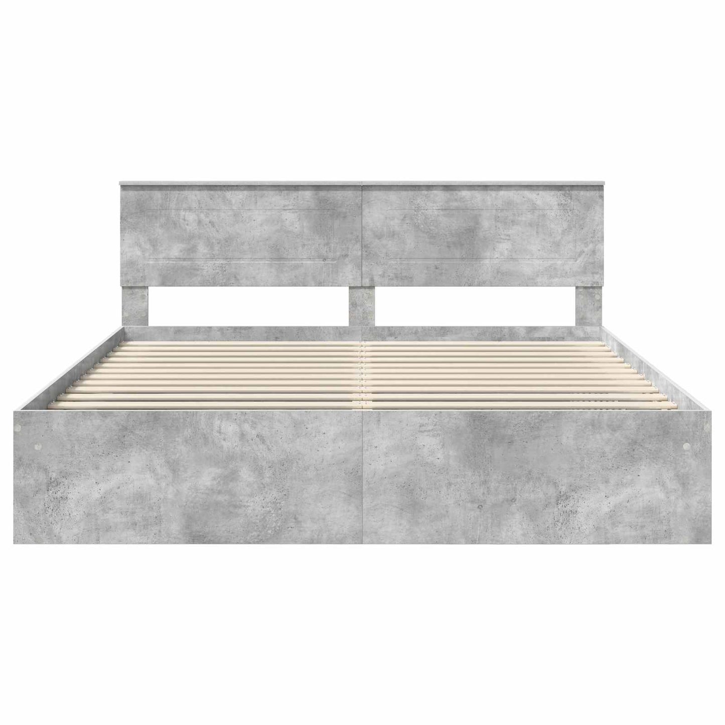 Bedframe met hoofdeinde Beton 180 x 200 cm Bewerkt hout is nu te koop bij PeponiXL, paradijselijk wonen!