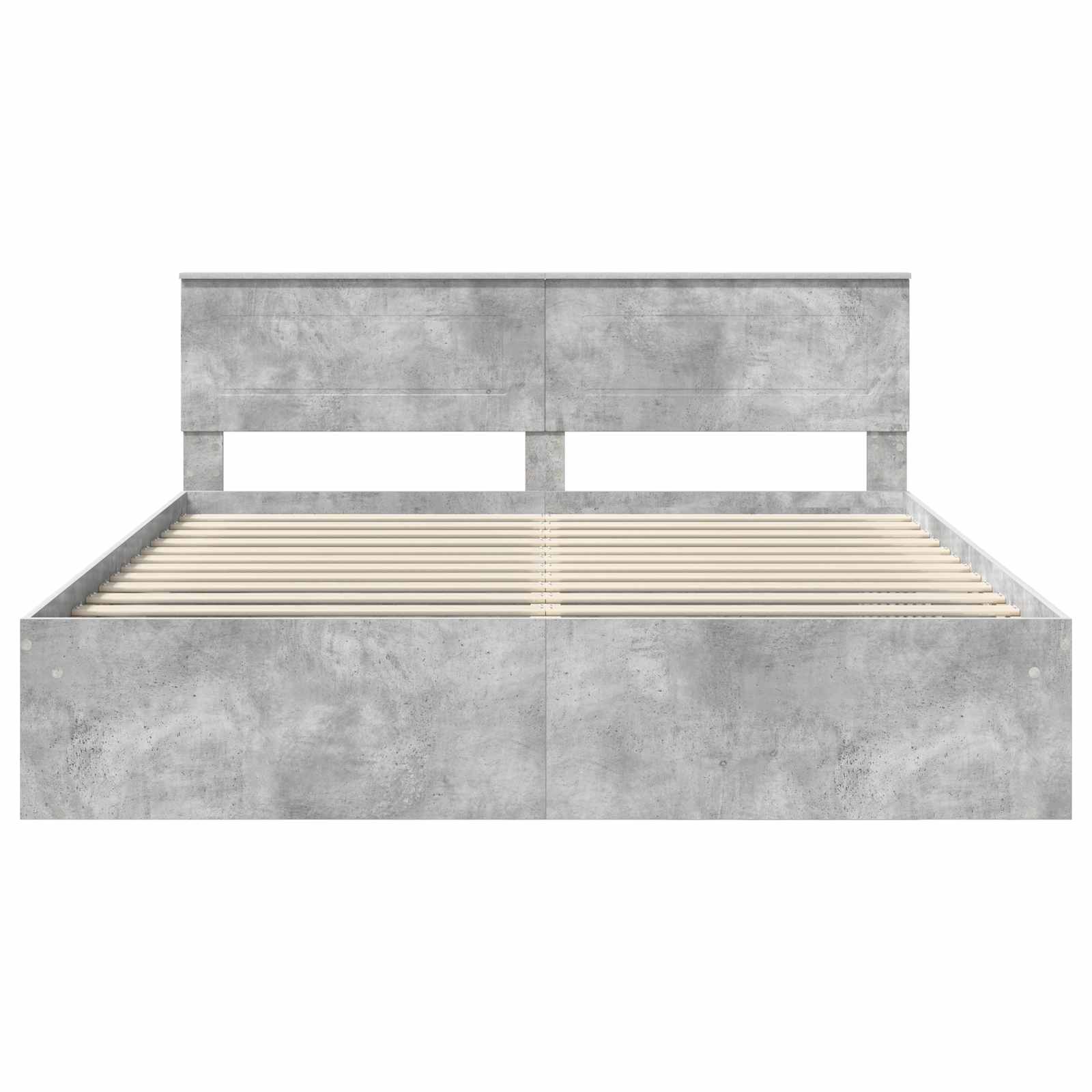 Bedframe met hoofdeinde Beton 180 x 200 cm Bewerkt hout is nu te koop bij PeponiXL, paradijselijk wonen!