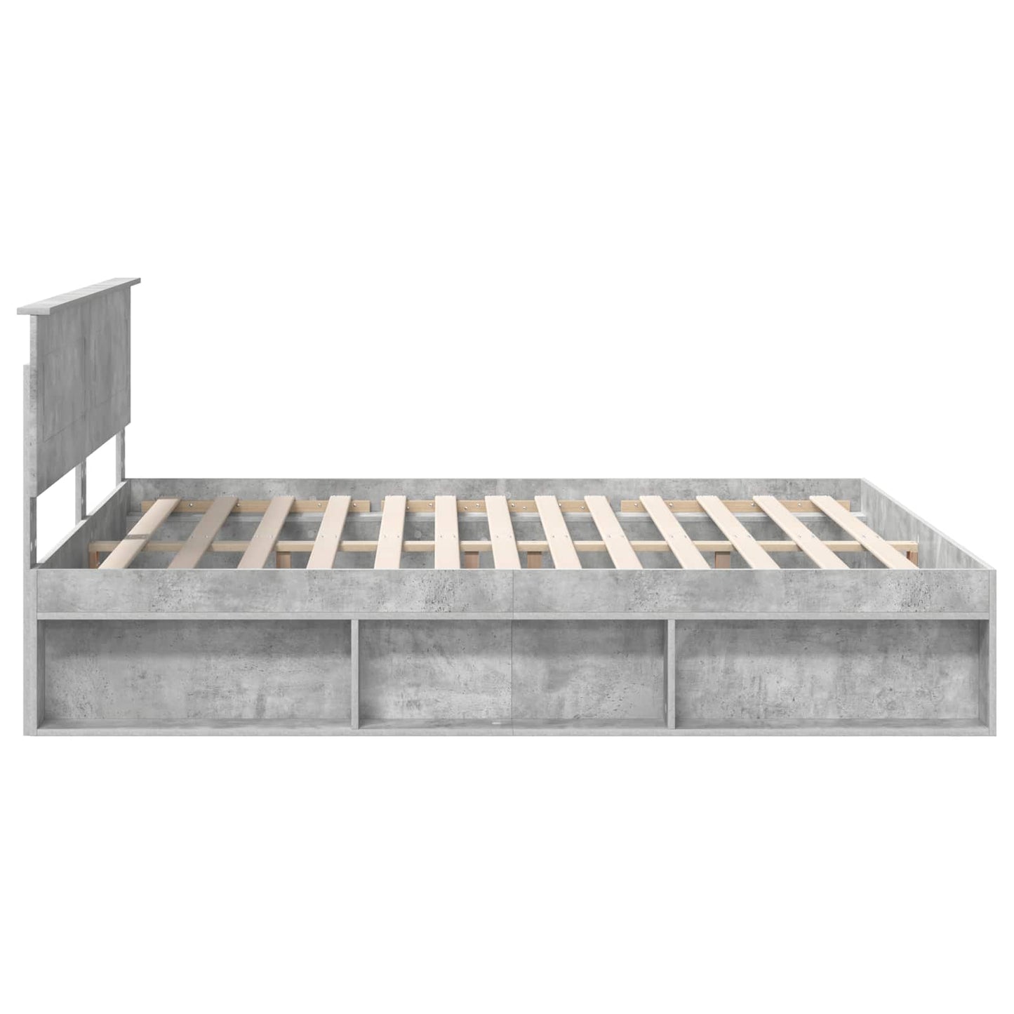 Bedframe met hoofdeinde Beton 180 x 200 cm Bewerkt hout is nu te koop bij PeponiXL, paradijselijk wonen!