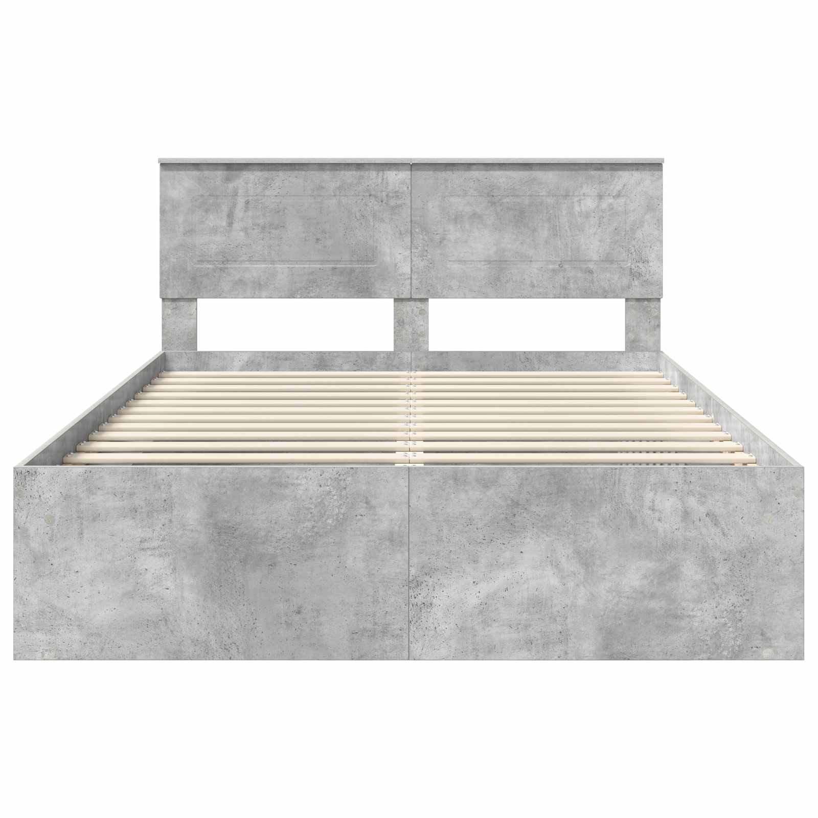 Bedframe Concerte Grijs 150 x 200 cm Bewerkt hout is nu te koop bij PeponiXL, paradijselijk wonen!