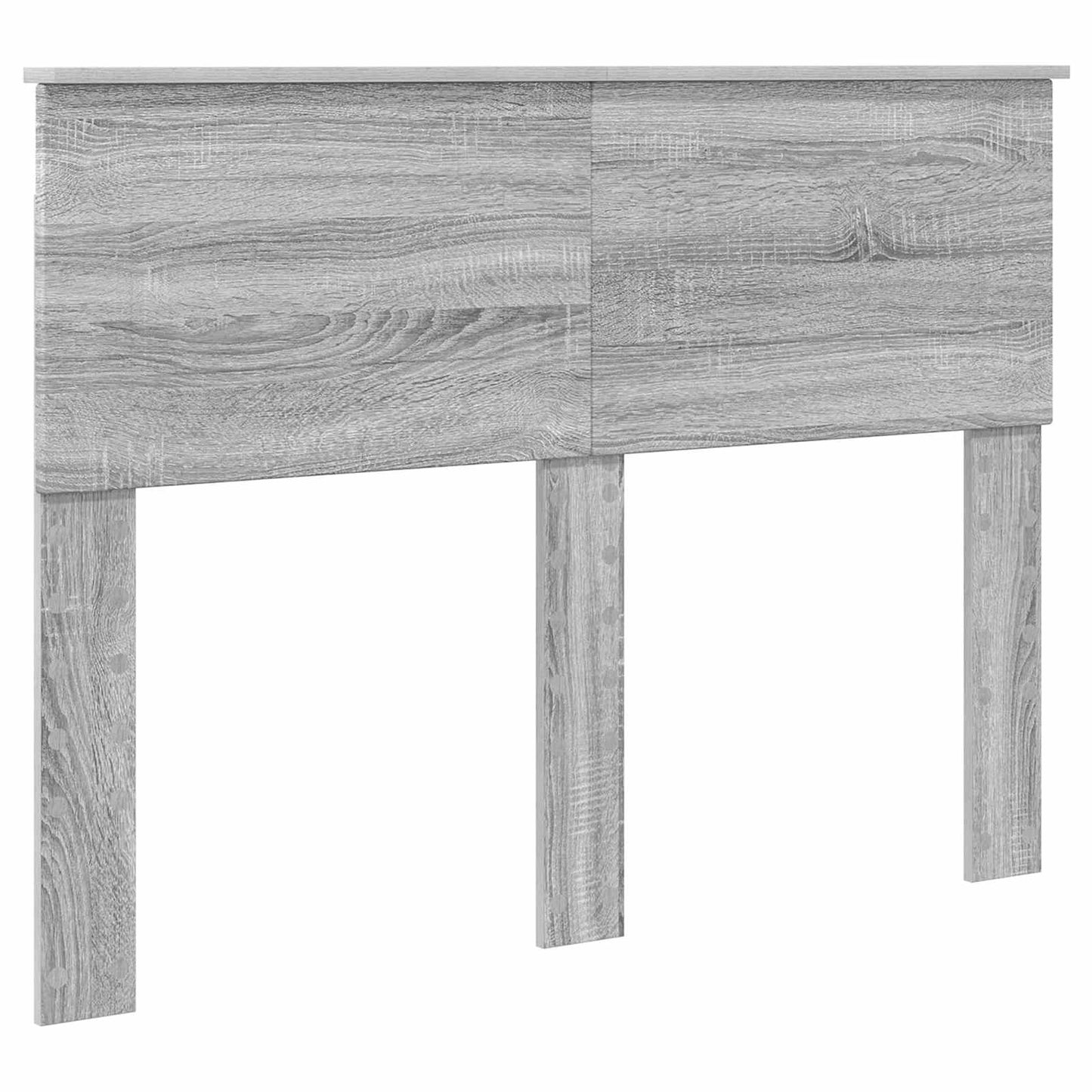 Bedframe met hoofdeinde Grijs Sonoma 135 x 190 cm Bewerkt hout is nu te koop bij PeponiXL, paradijselijk wonen!