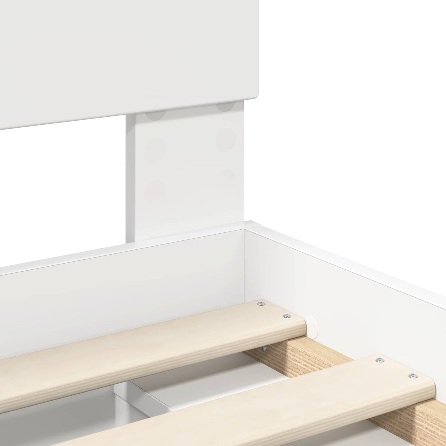 Bedframe met hoofdeinde Wit 120 x 190 cm Bewerkt hout is nu te koop bij PeponiXL, paradijselijk wonen!