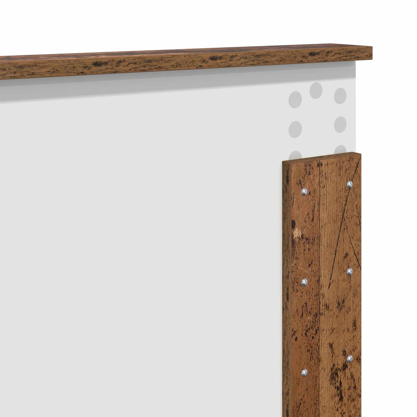 Bedframe met hoofdeinde Oudhout 120 x 190 cm Bewerkt hout is nu te koop bij PeponiXL, paradijselijk wonen!
