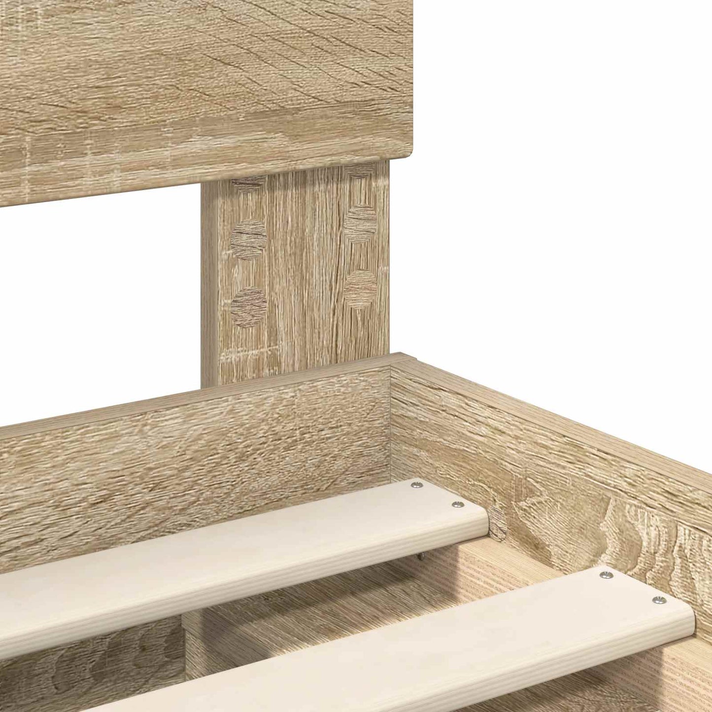 Bedframe met hoofdeinde Sonoma 100 x 200 cm Bewerkt hout is nu te koop bij PeponiXL, paradijselijk wonen!