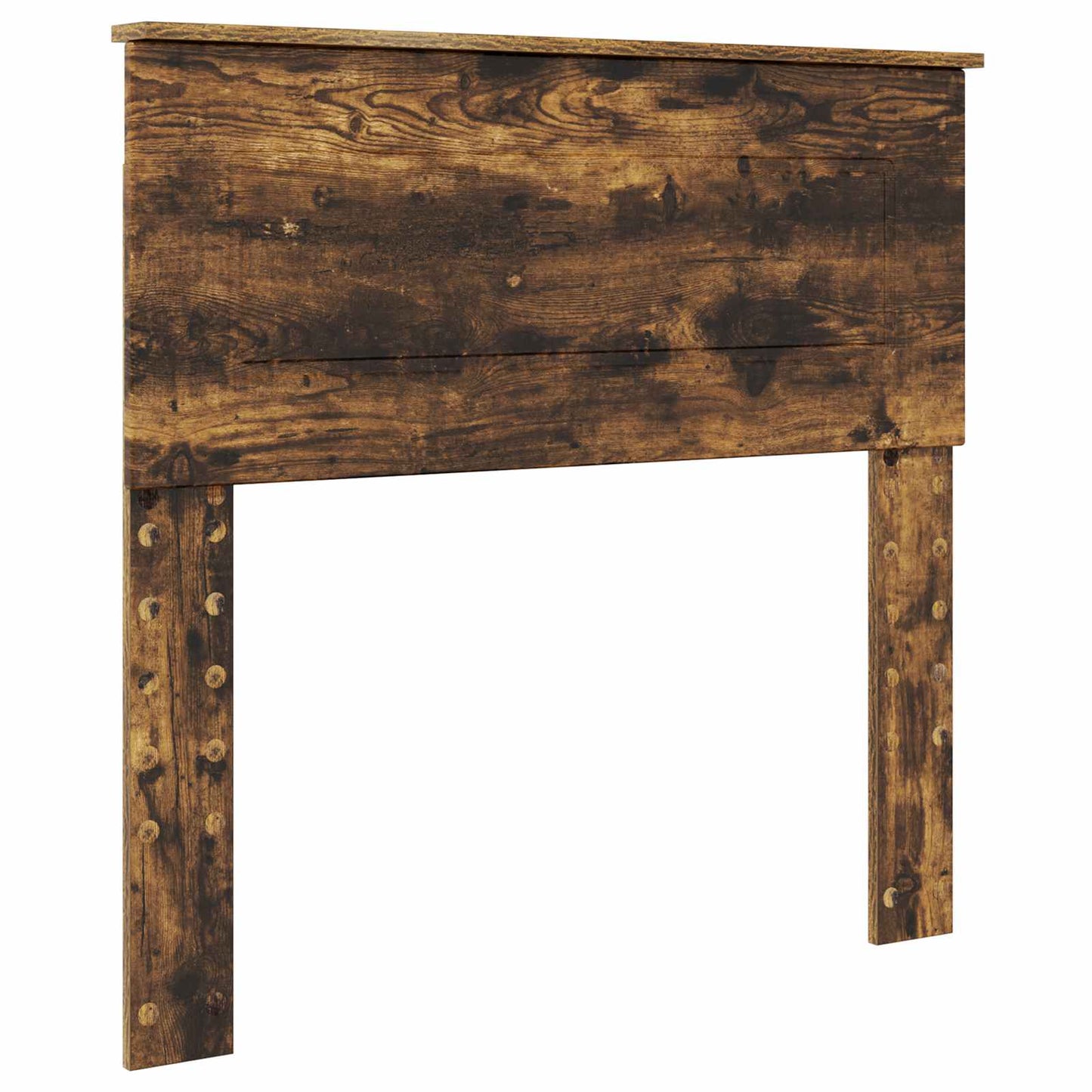 Bedframe met hoofdeinde Gerookt eiken 100 x 200 cm Bewerkt hout is nu te koop bij PeponiXL, paradijselijk wonen!