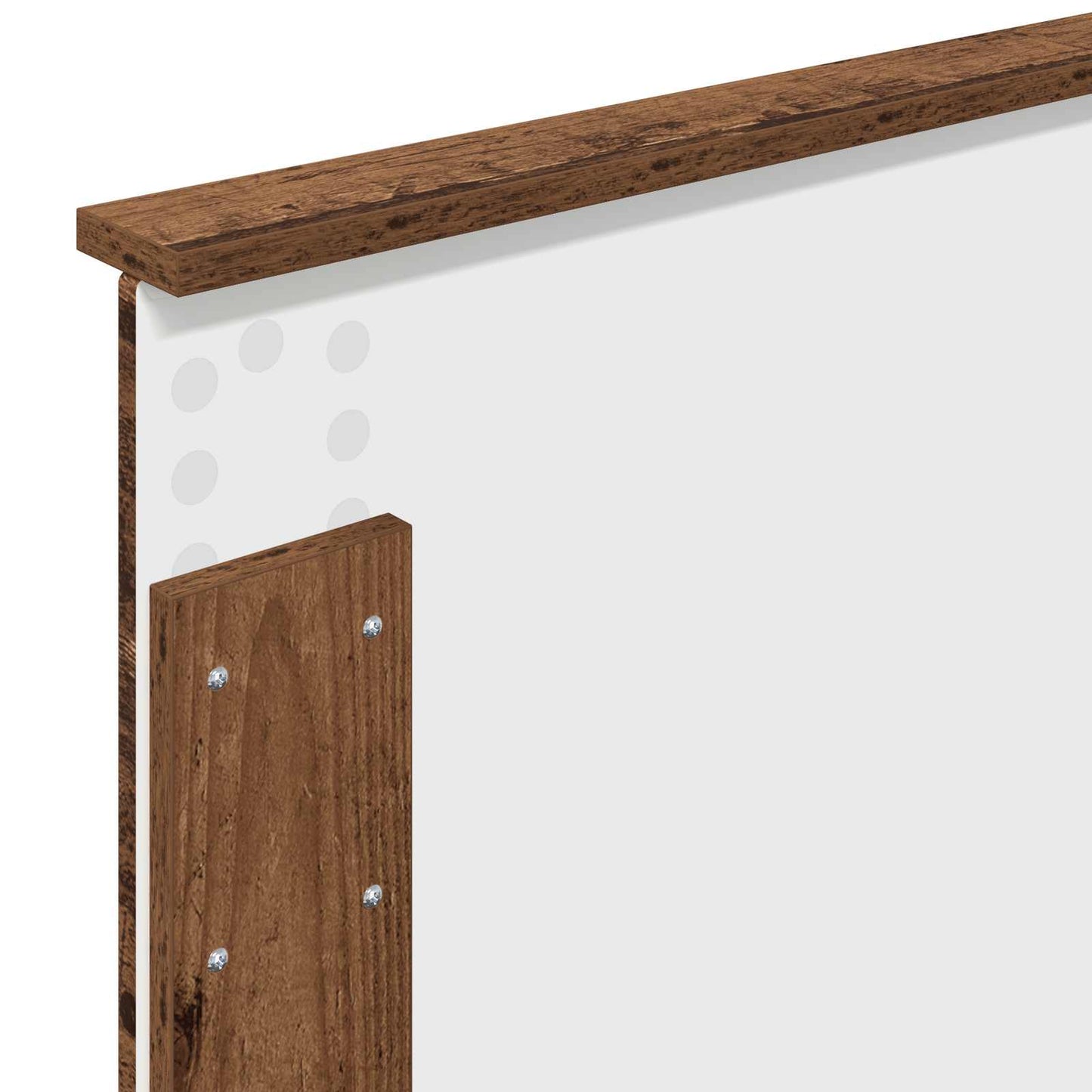Bedframe met hoofdeinde Oudhout 100 x 200 cm Bewerkt hout is nu te koop bij PeponiXL, paradijselijk wonen!