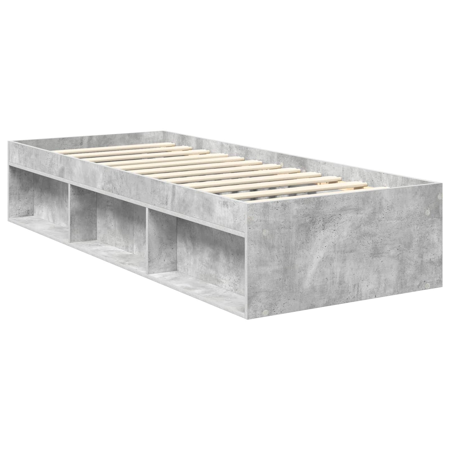 Bedframe met hoofdeinde Concerte Grijs 75 x 190 cm Bewerkt hout is nu te koop bij PeponiXL, paradijselijk wonen!