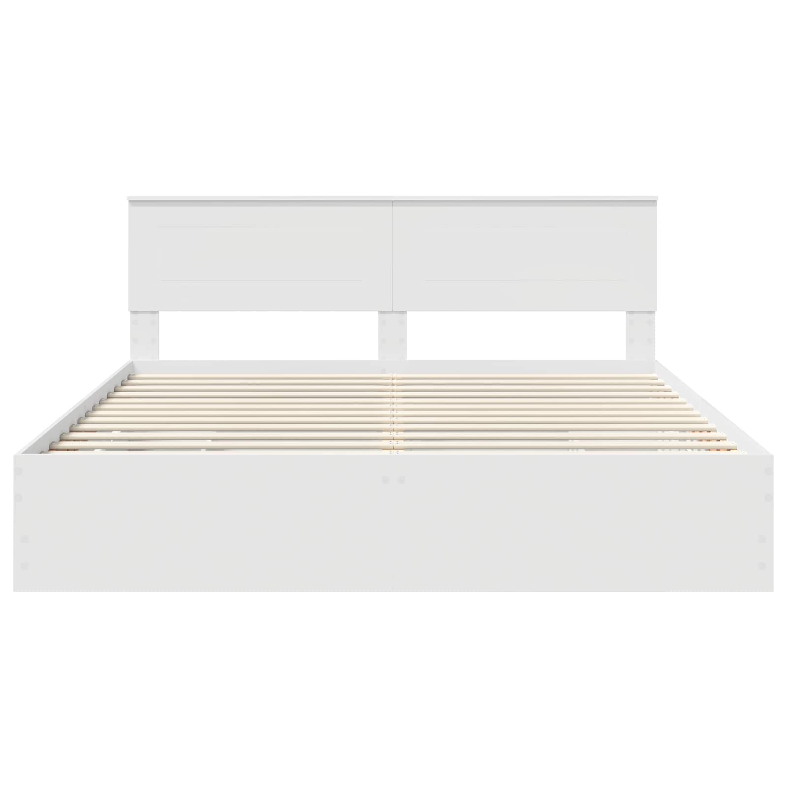 Bedframe met lade met opslag Wit 200 x 200 cm Ingenieurshout is nu te koop bij PeponiXL, paradijselijk wonen!