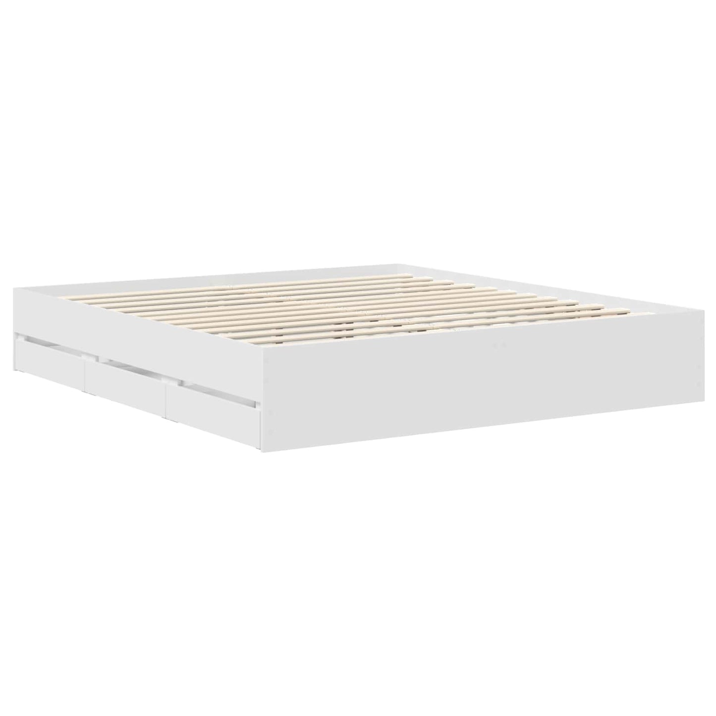 Bedframe met lade met opslag Wit 180 x 200 cm Ingenieurshout is nu te koop bij PeponiXL, paradijselijk wonen!