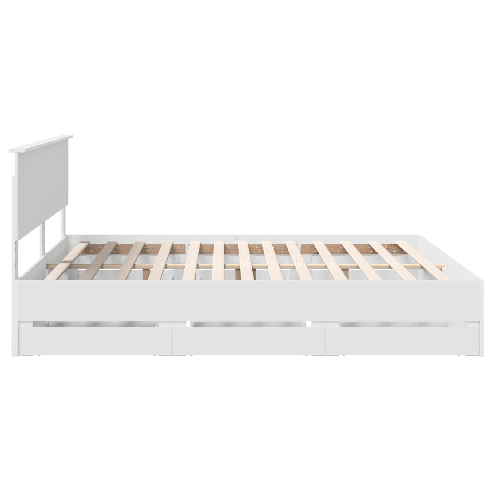 Bedframe met lade met opslag Wit 180 x 200 cm Ingenieurshout is nu te koop bij PeponiXL, paradijselijk wonen!