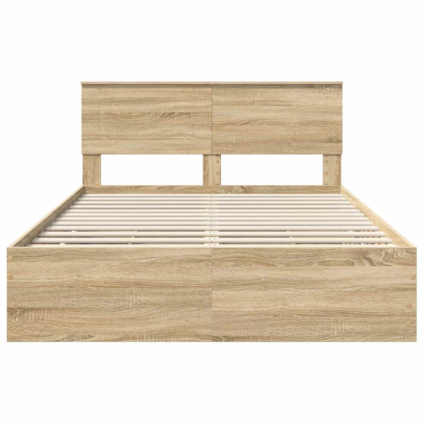 Bedframe met lade Sonoma Eiken 160 x 200 cm Ingenieurshout is nu te koop bij PeponiXL, paradijselijk wonen!