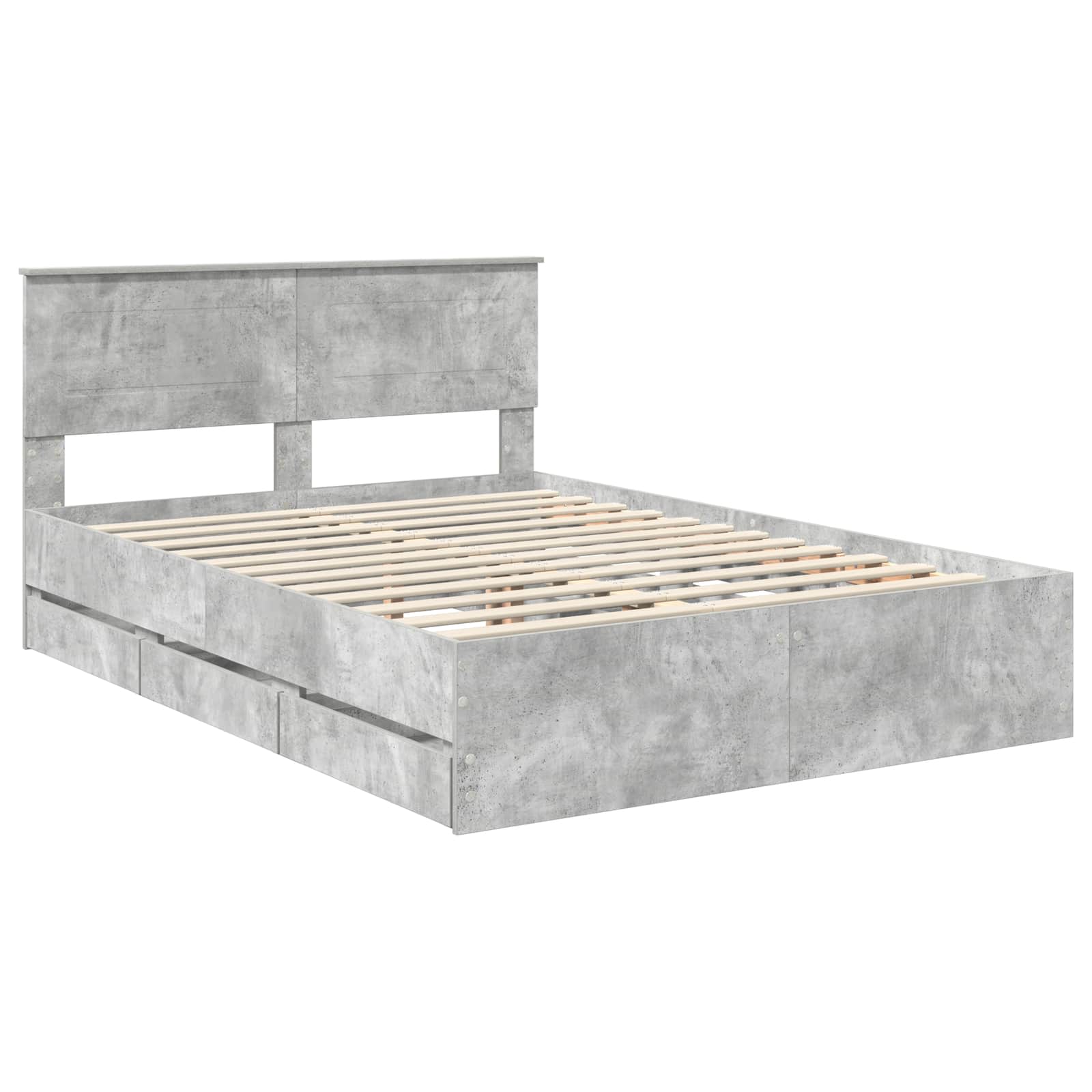 Bedframe met lade Beton Grijs 160 x 200 cm Ingenieurshout is nu te koop bij PeponiXL, paradijselijk wonen!