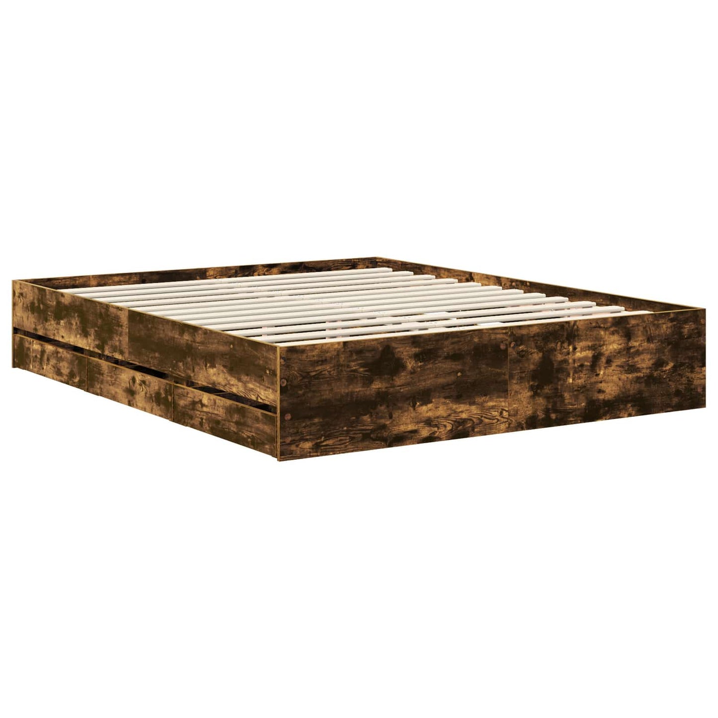 Bedframe met lade Gerookt eiken 160 x 200 cm Ingenieurshout is nu te koop bij PeponiXL, paradijselijk wonen!