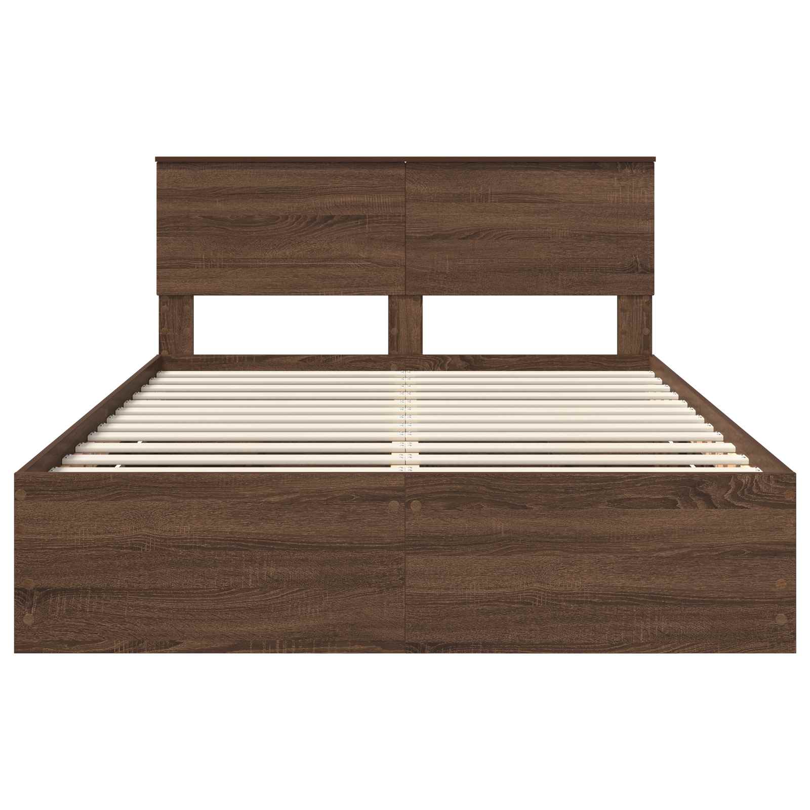 Bedframe met lade Bruin Eiken 150 x 200 cm Ingenieurshout is nu te koop bij PeponiXL, paradijselijk wonen!