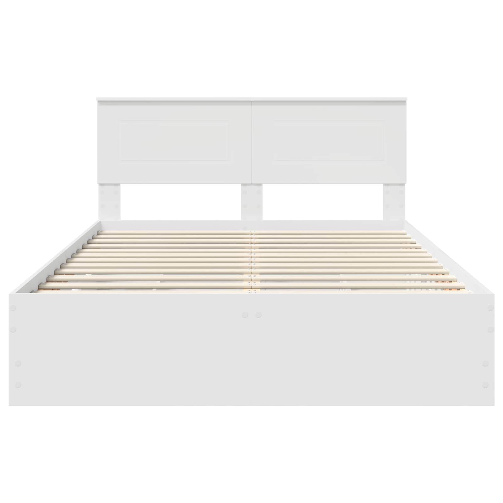 Bedframe met lade met opslag Wit 140 x 190 cm Ingenieurshout is nu te koop bij PeponiXL, paradijselijk wonen!