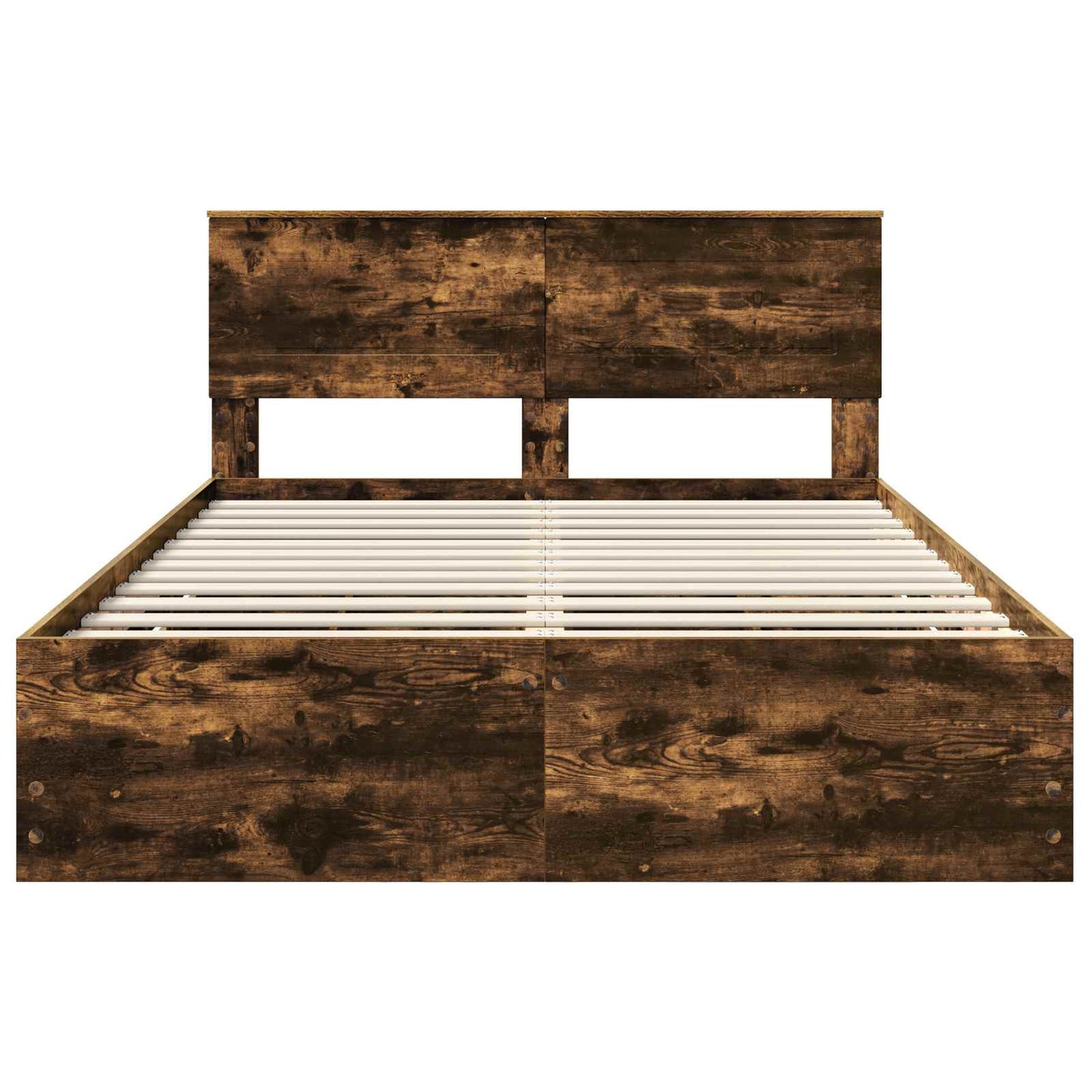Bedframe met lade Gerookt eiken 140 x 190 cm Ingenieurshout is nu te koop bij PeponiXL, paradijselijk wonen!