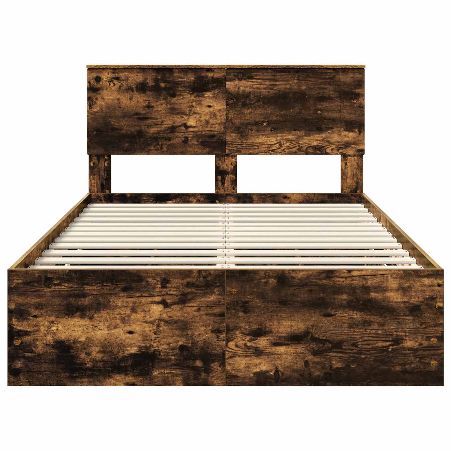 Bedframe met lade Gerookt eiken 135 x 190 cm Ingenieurshout is nu te koop bij PeponiXL, paradijselijk wonen!