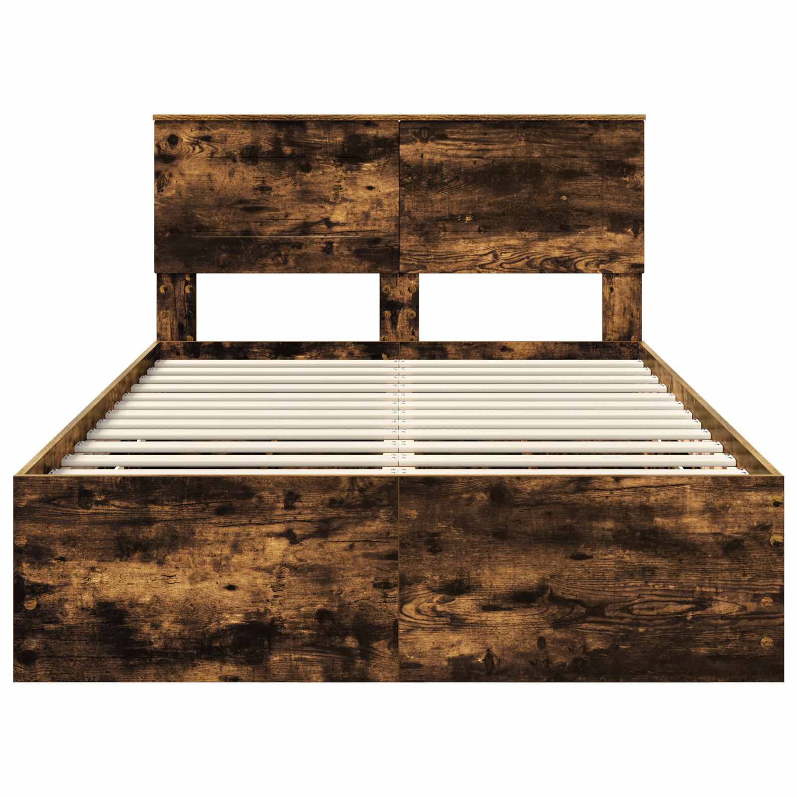 Bedframe met lade Gerookt eiken 135 x 190 cm Ingenieurshout is nu te koop bij PeponiXL, paradijselijk wonen!