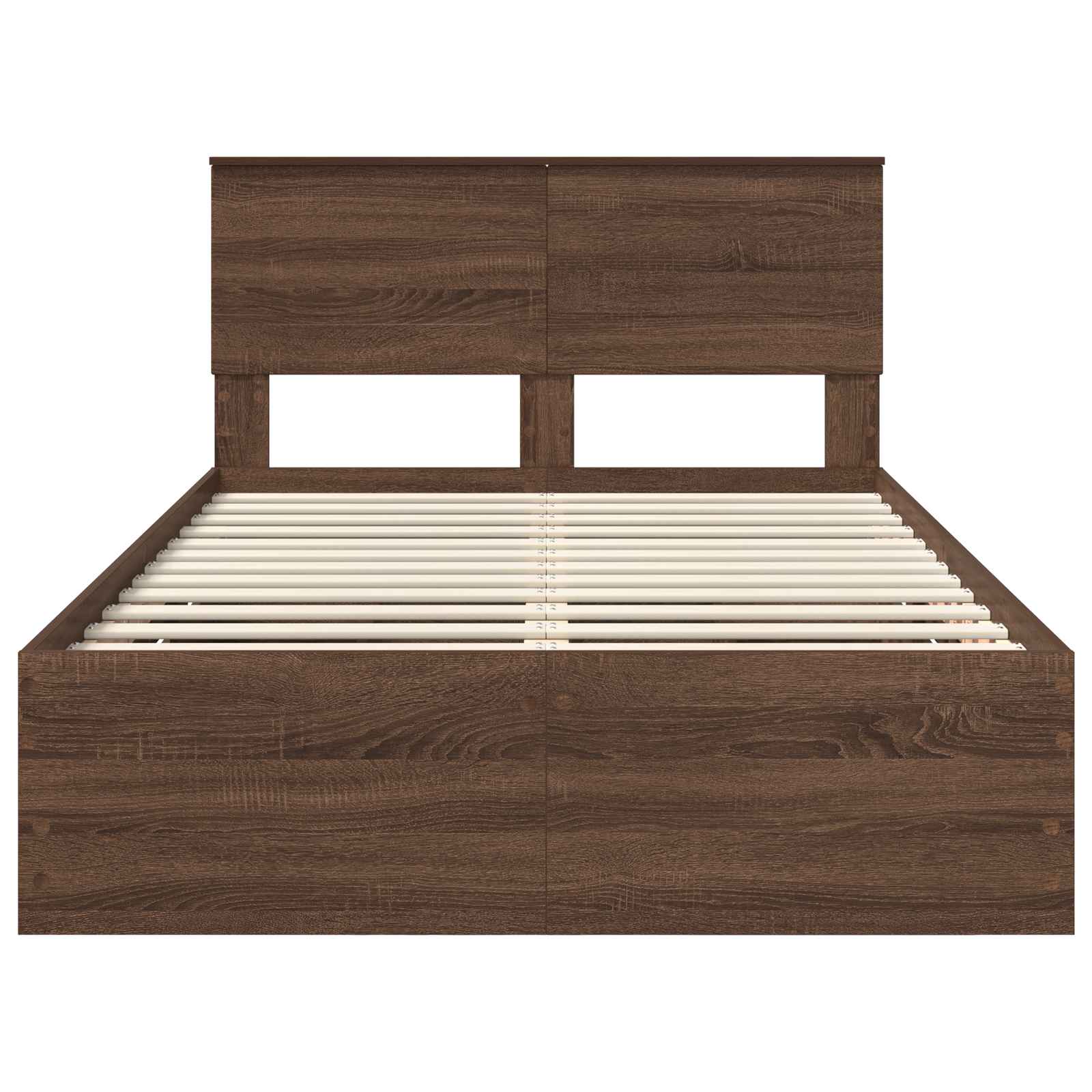 Bedframe met lade Bruin Eiken 135 x 190 cm Ingenieurshout is nu te koop bij PeponiXL, paradijselijk wonen!