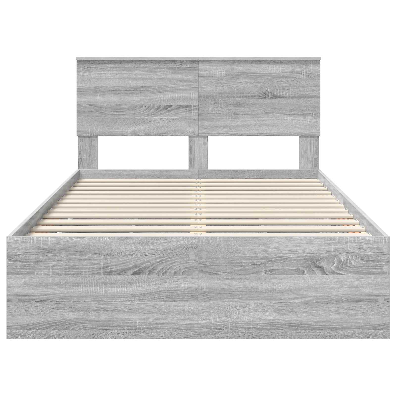 Bedframe met lade Grijs Sonoma 120 x 190 cm Ingenieurshout is nu te koop bij PeponiXL, paradijselijk wonen!