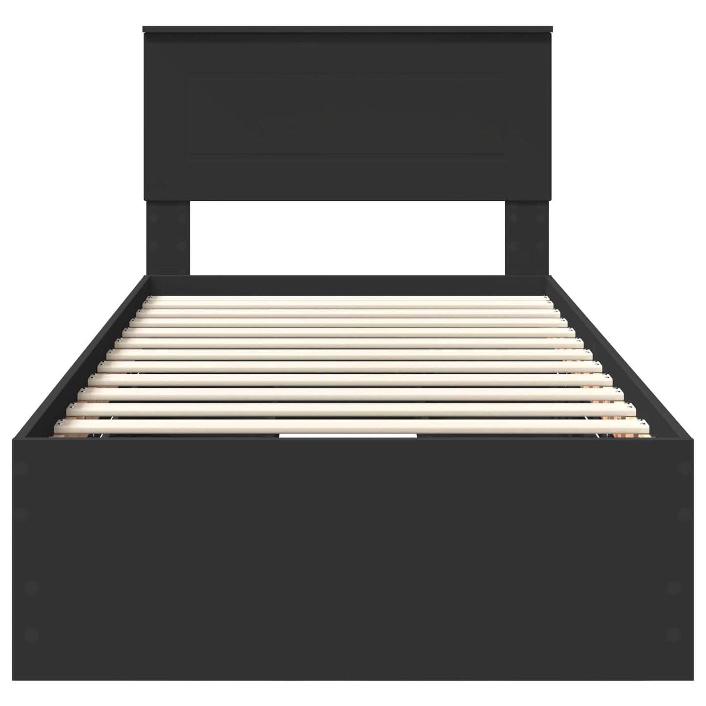 Bedframe met lade met opslag Zwart 100 x 200 cm Ingenieurshout is nu te koop bij PeponiXL, paradijselijk wonen!