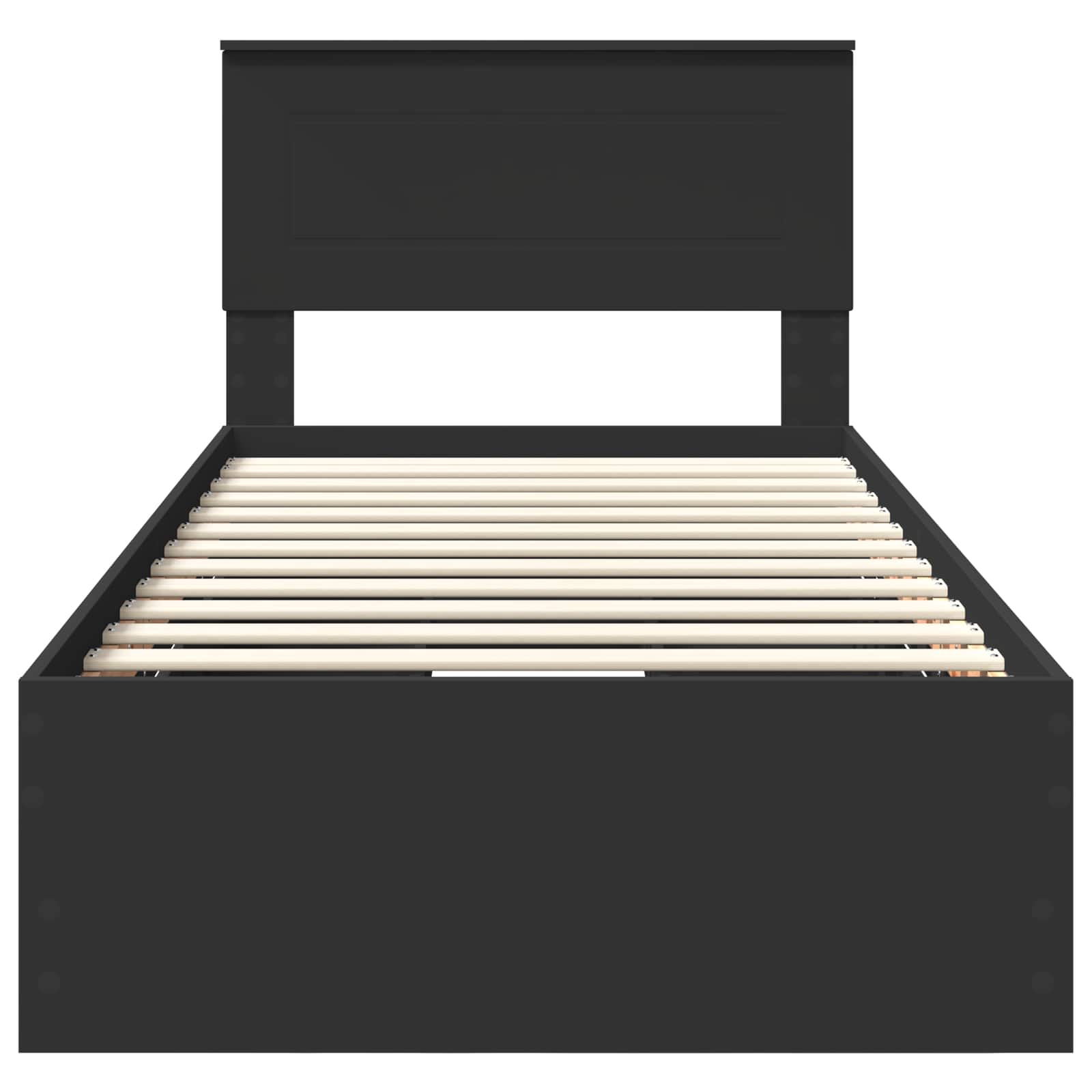 Bedframe met lade met opslag Zwart 100 x 200 cm Ingenieurshout is nu te koop bij PeponiXL, paradijselijk wonen!