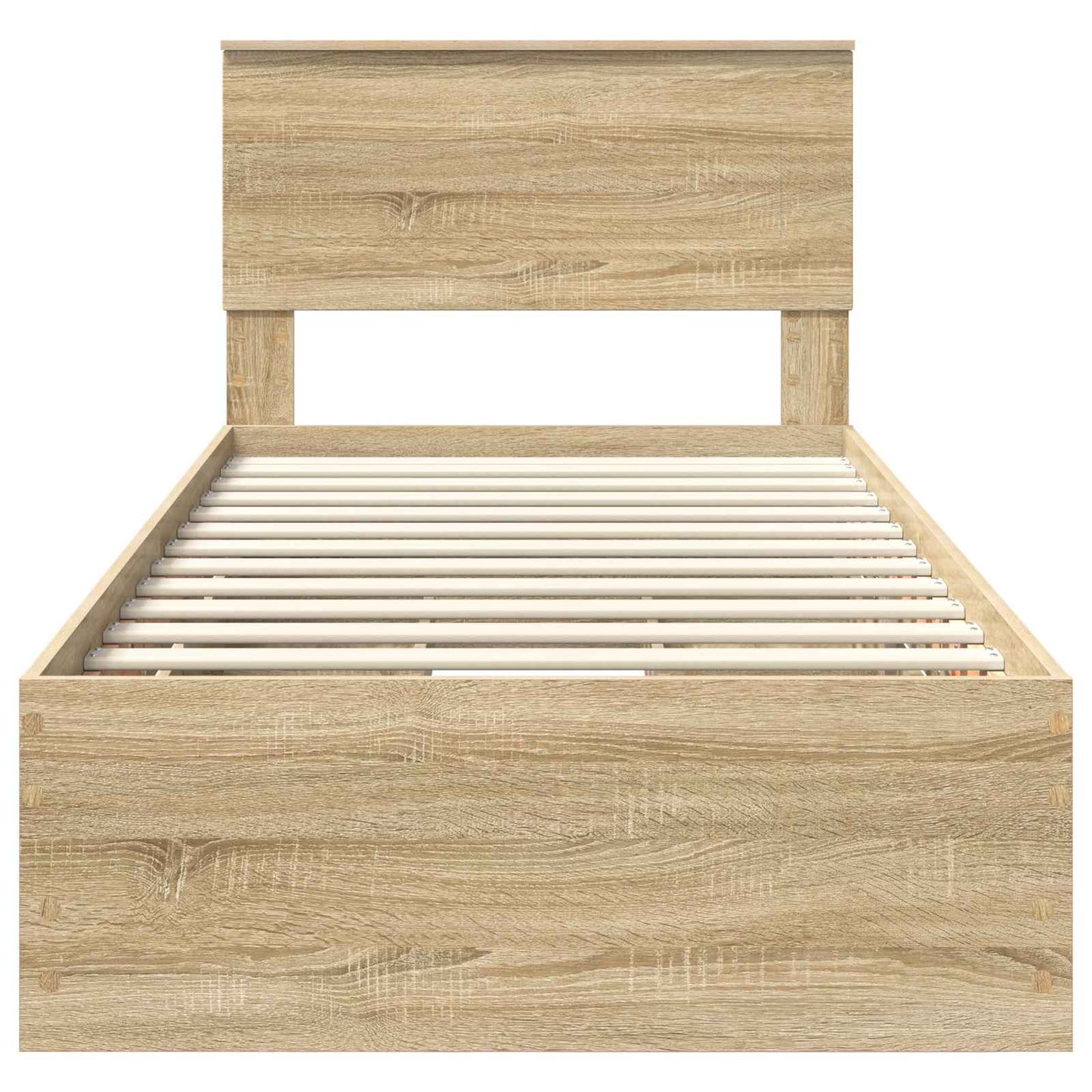 Bedframe met lade Sonoma Eiken 100 x 200 cm Ingenieurshout is nu te koop bij PeponiXL, paradijselijk wonen!