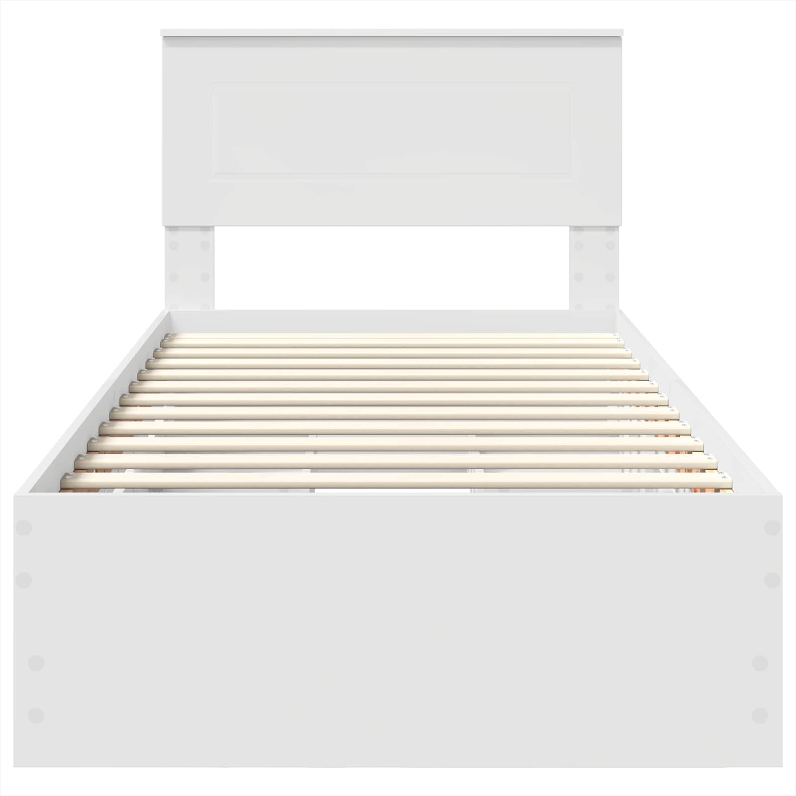 Bedframe met lade met hoofdeinde Wit 90 x 200 cm Ingenieurshout is nu te koop bij PeponiXL, paradijselijk wonen!