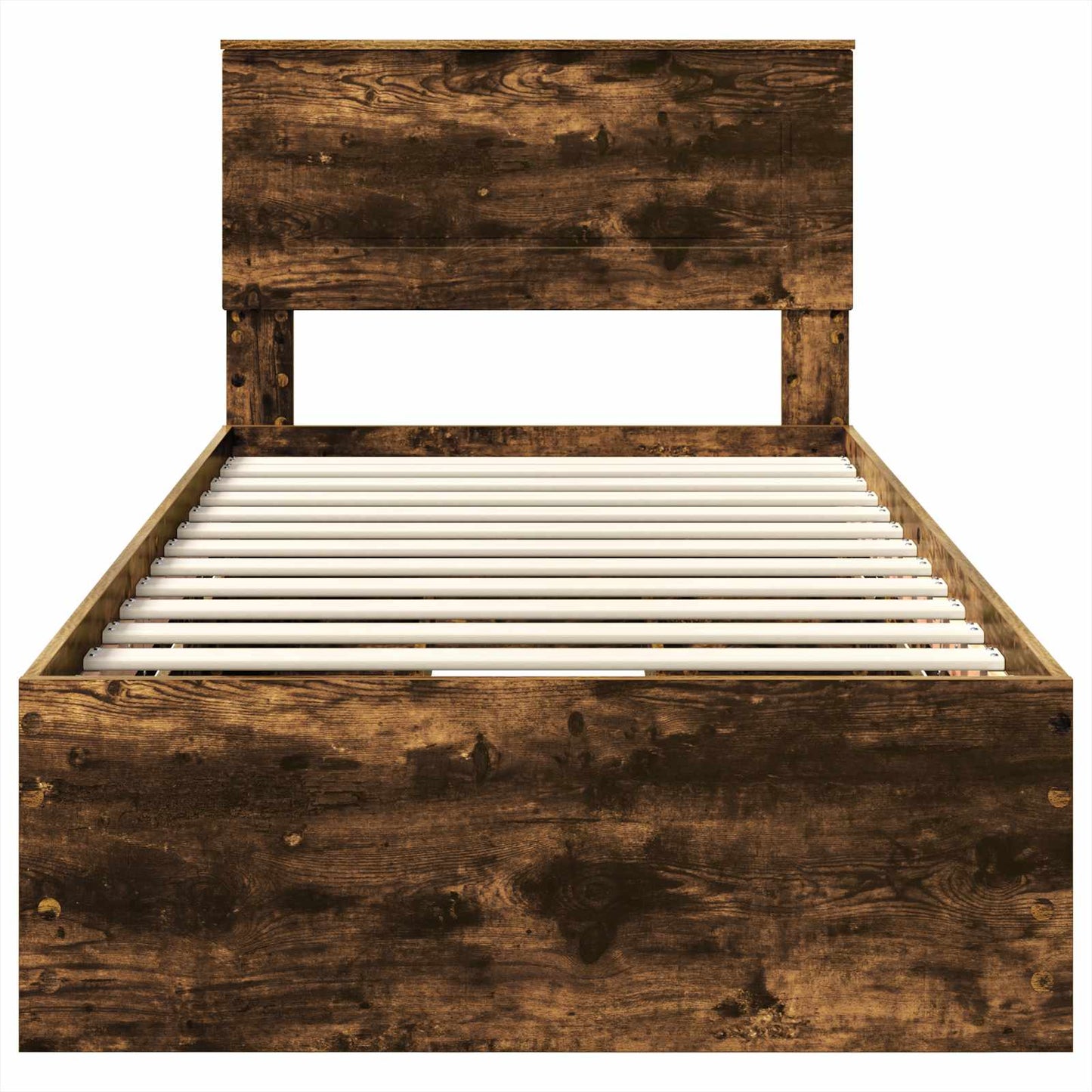 Bedframe met lade Gerookt eiken 90 x 200 cm Ingenieurshout is nu te koop bij PeponiXL, paradijselijk wonen!