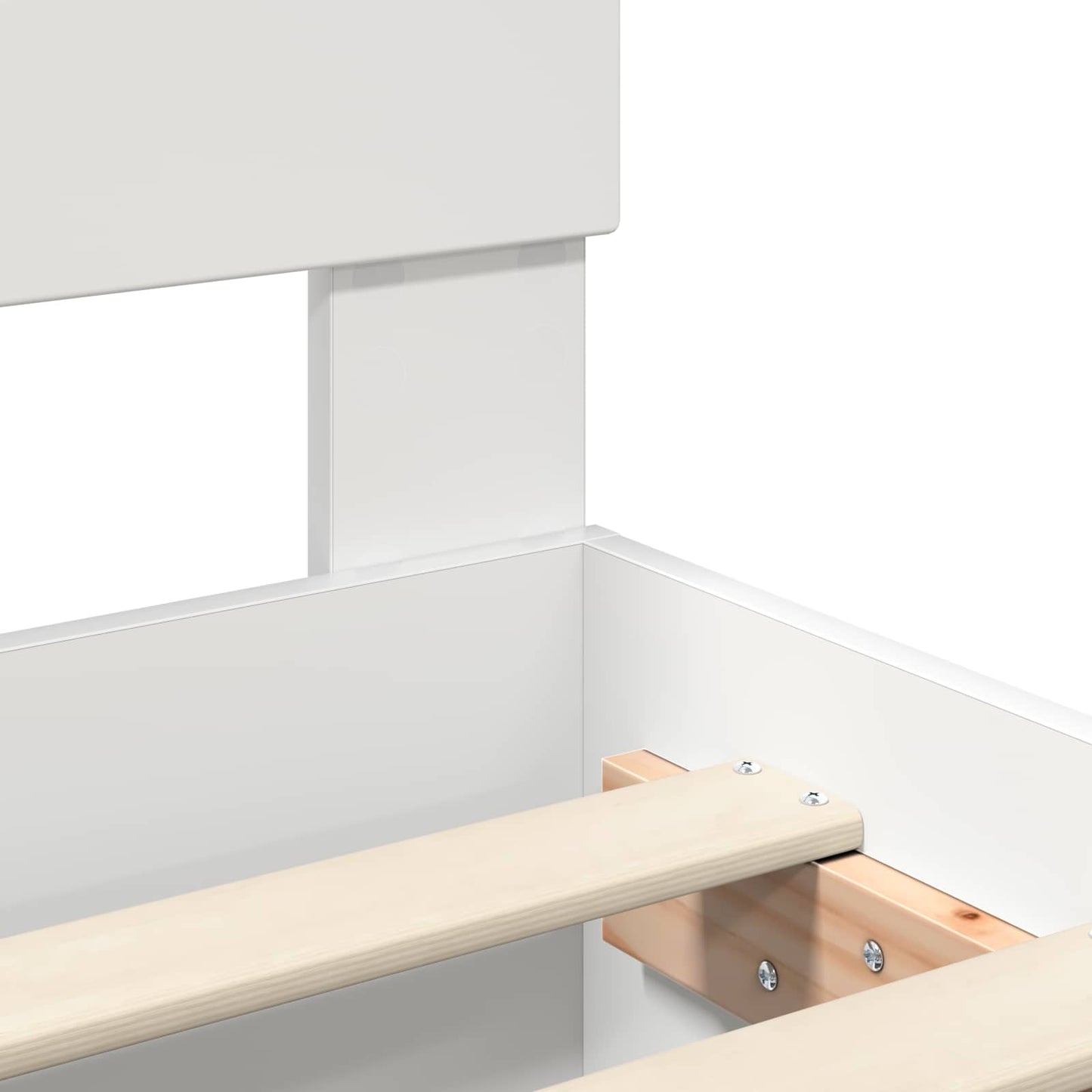 Bedframe met LED-striplichten Wit 200 x 200 cm Bewerkt hout is nu te koop bij PeponiXL, paradijselijk wonen!
