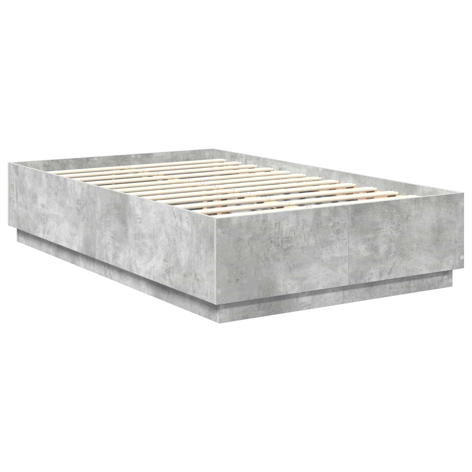 Bedframe met hoofdeinde Betongrijs 120 x 200 cm Bewerkt hout is nu te koop bij PeponiXL, paradijselijk wonen!