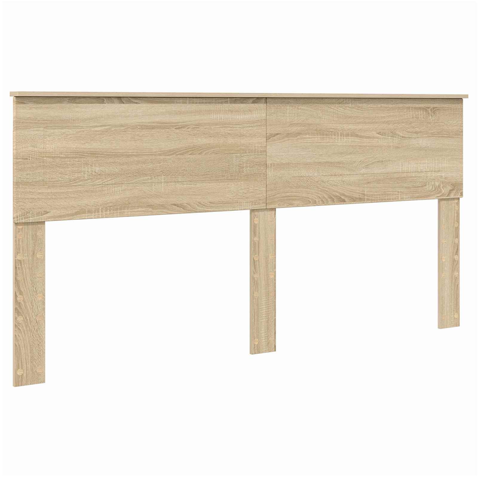 Bedframe met hoofdeinde Sonoma Eiken 200 x 200 cm Bewerkt hout is nu te koop bij PeponiXL, paradijselijk wonen!