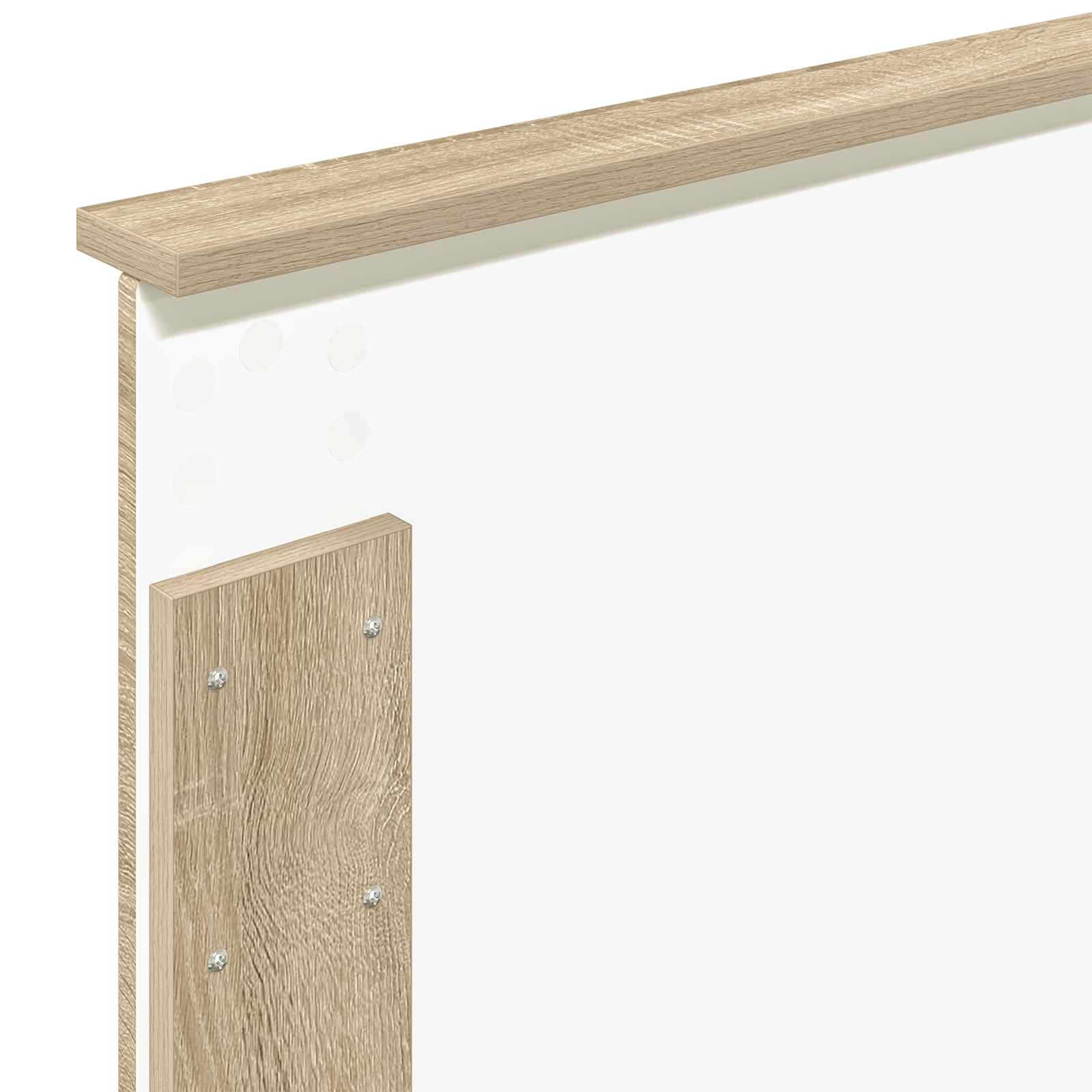 Bedframe Sonoma Eiken en Zilver 75 x 190 cm Bewerkt hout is nu te koop bij PeponiXL, paradijselijk wonen!