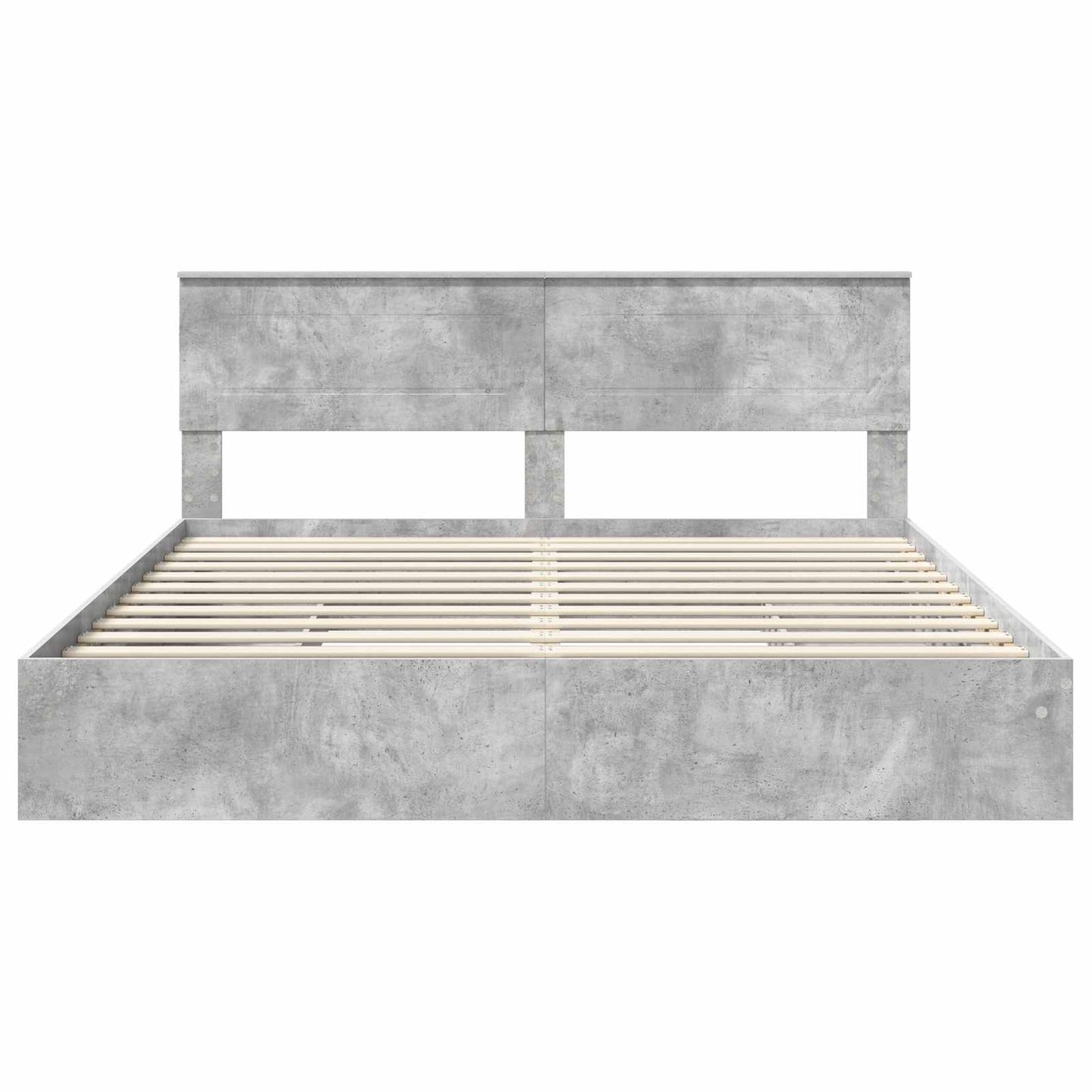 Opslag bed met hoofdeinde Beton Grijs 200 x 200 cm Bewerkt hout is nu te koop bij PeponiXL, paradijselijk wonen!