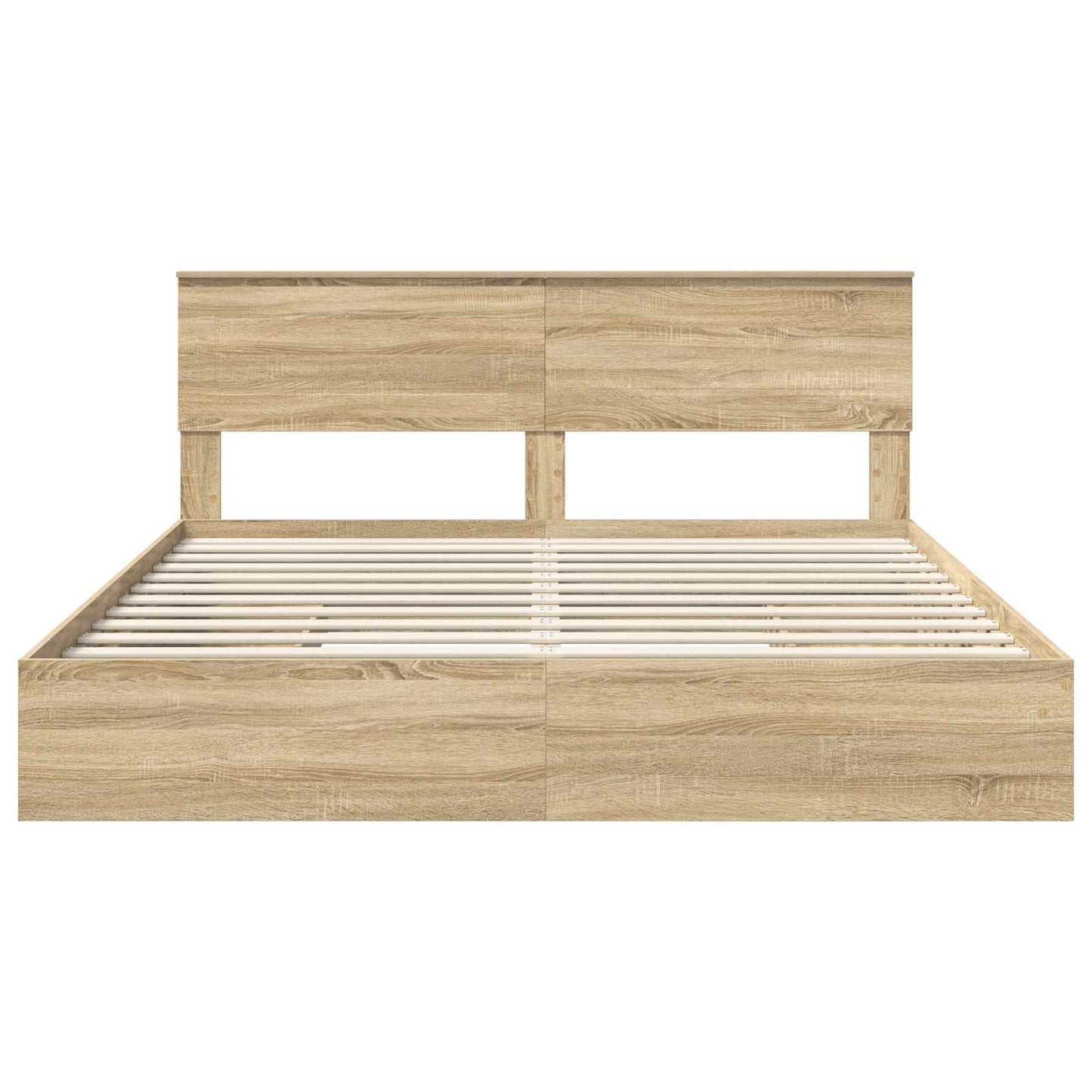 Opslag bed met lade Sonoma Eiken 180 x 200 cm Bewerkt hout is nu te koop bij PeponiXL, paradijselijk wonen!