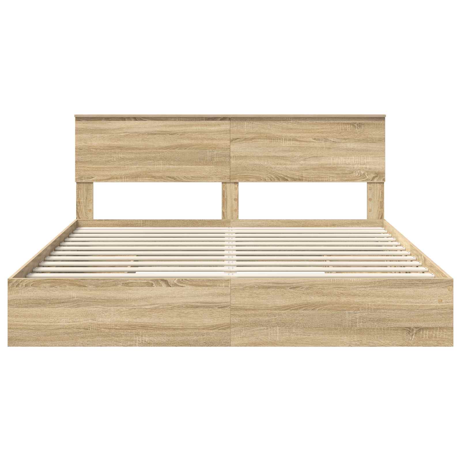 Opslag bed met lade Sonoma Eiken 180 x 200 cm Bewerkt hout is nu te koop bij PeponiXL, paradijselijk wonen!