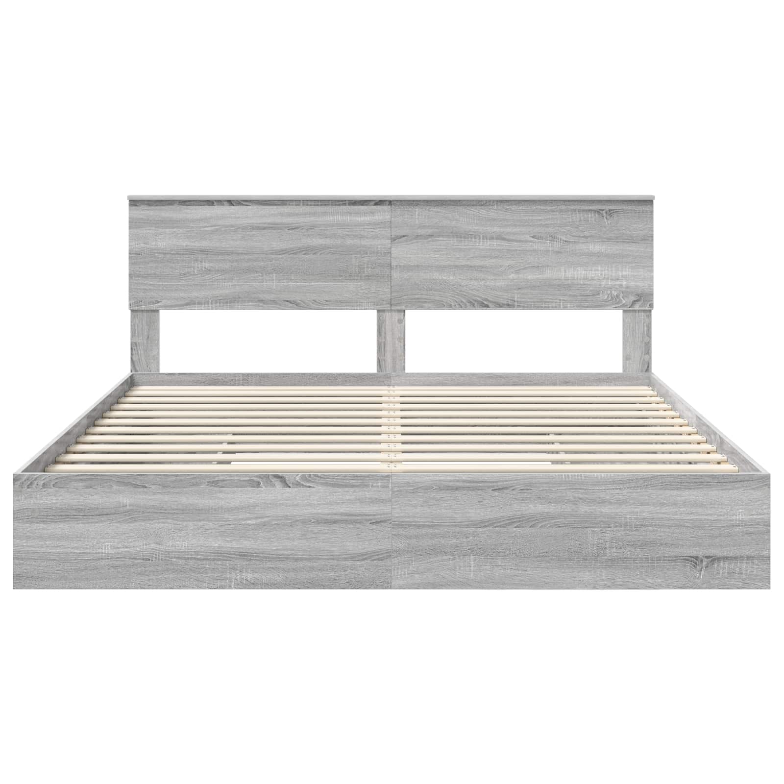 Opslag bed met lade Grijs Sonoma 180 x 200 cm Bewerkt hout is nu te koop bij PeponiXL, paradijselijk wonen!