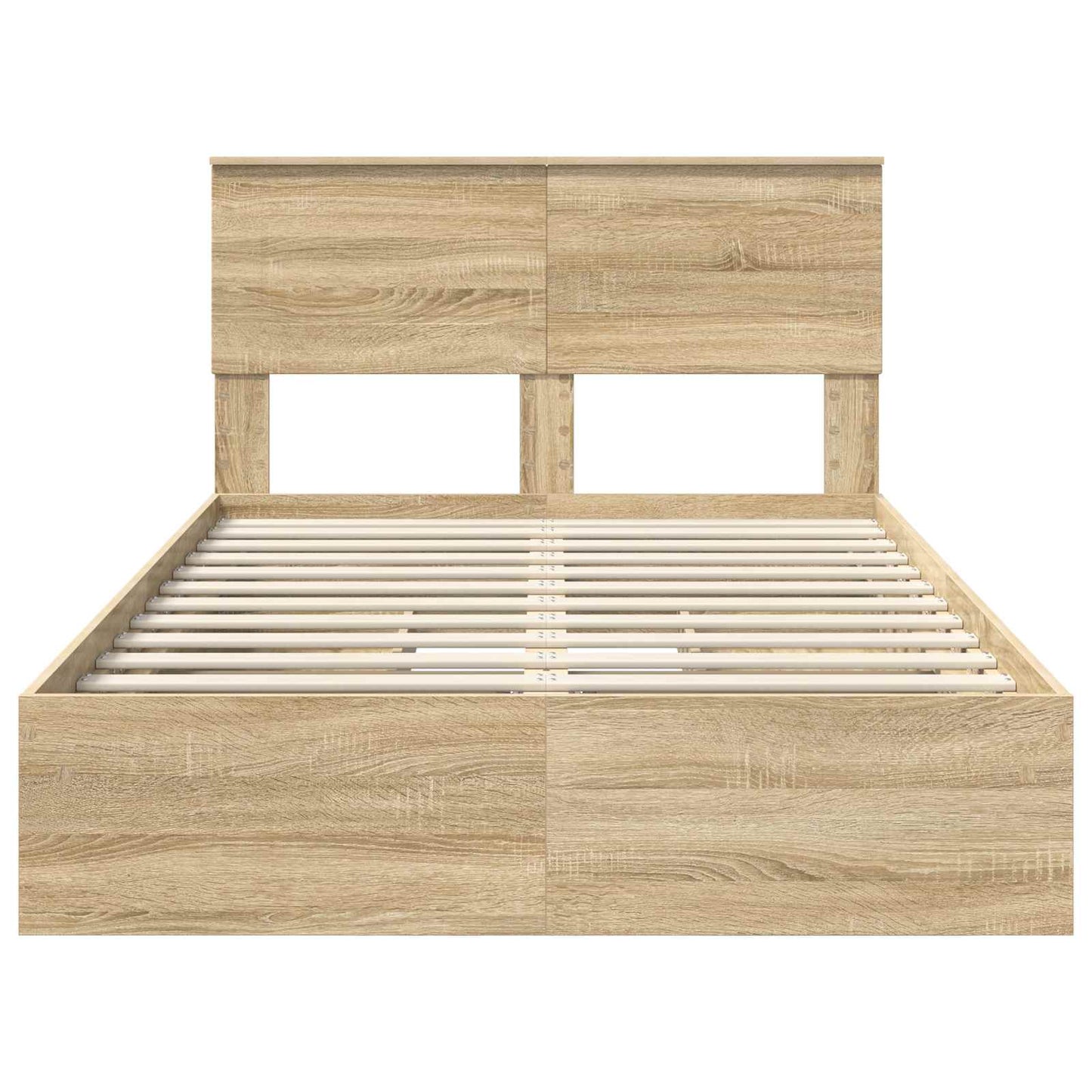 Opslag bed met lade Sonoma Eiken 120 x 200 cm Bewerkt hout is nu te koop bij PeponiXL, paradijselijk wonen!