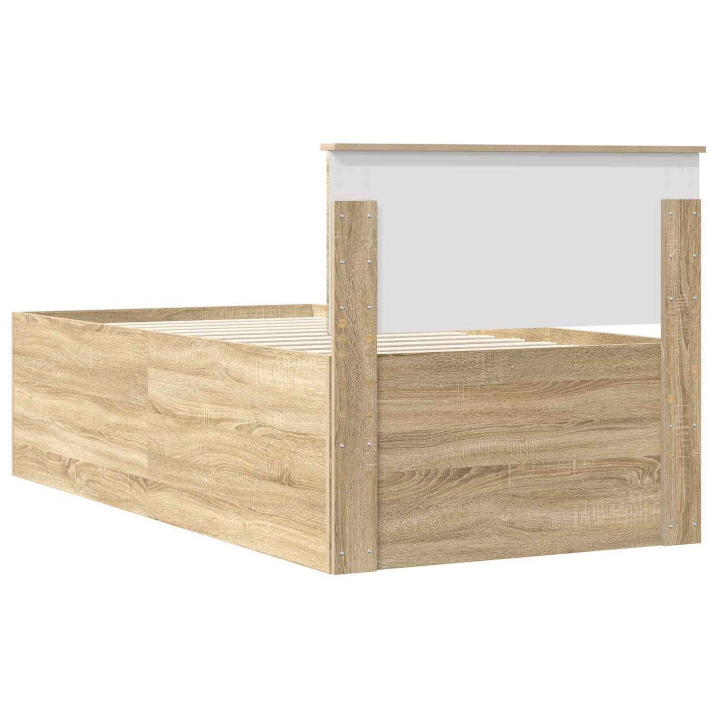 Slaapbank Sonoma Eiken en Zwart 100 x 200 cm Bewerkt hout is nu te koop bij PeponiXL, paradijselijk wonen!