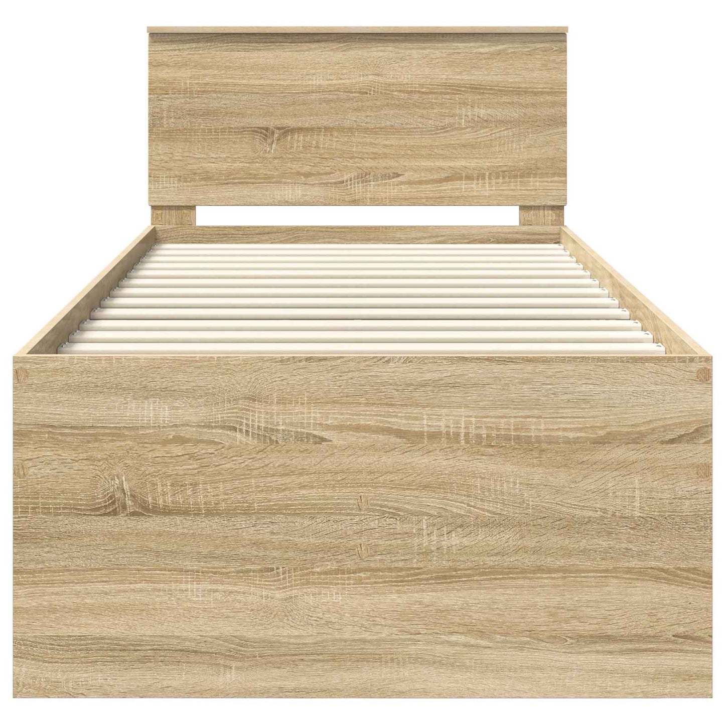 Slaapbank Sonoma Eiken en Zwart 100 x 200 cm Bewerkt hout is nu te koop bij PeponiXL, paradijselijk wonen!